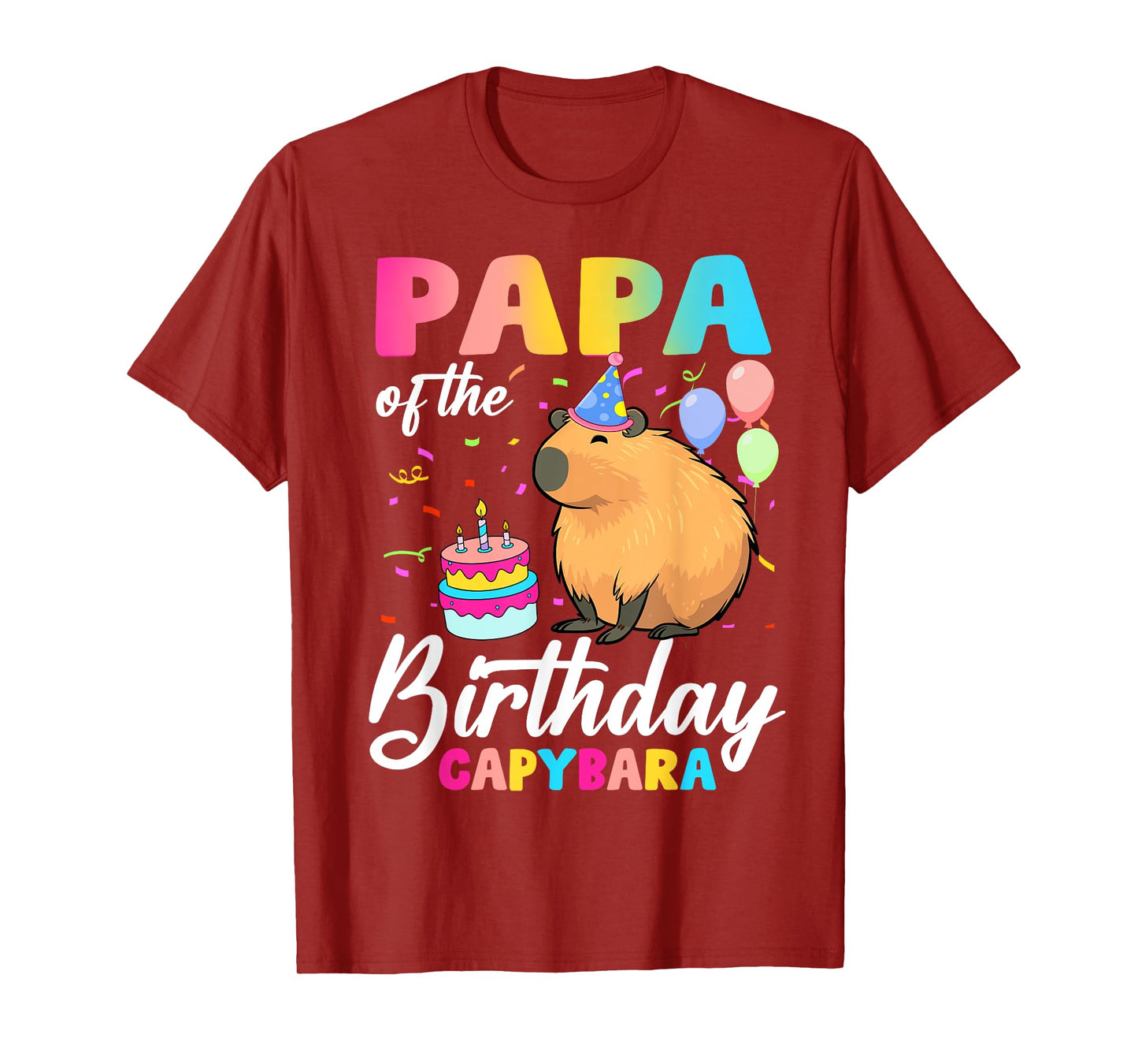 Papa Of The Birthday Capybara Girl Bday Party Family T-Shirt