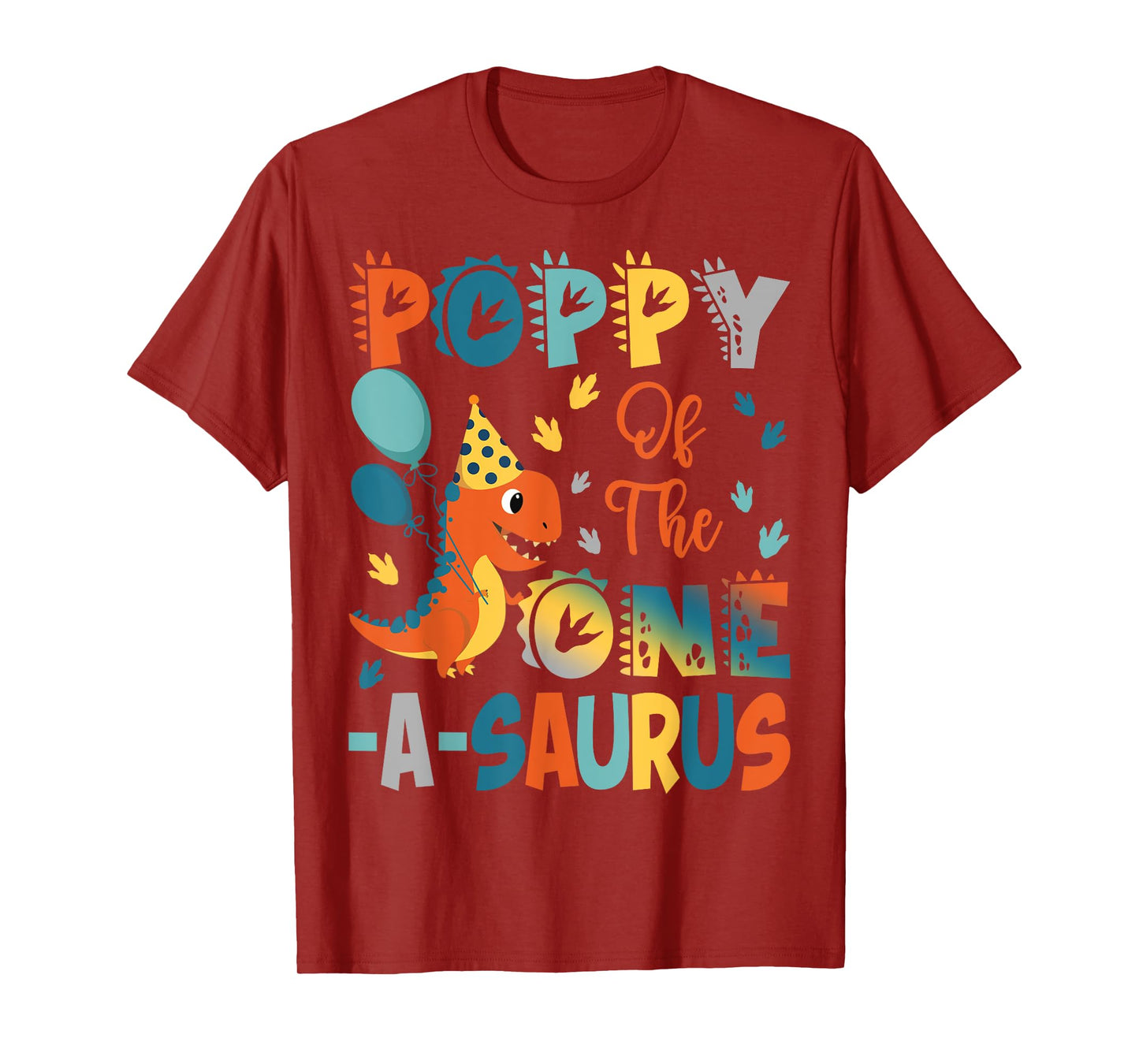 Poppy Of The One-A-Saurus 2Nd Birthday Dinosaur Party T-Shirt