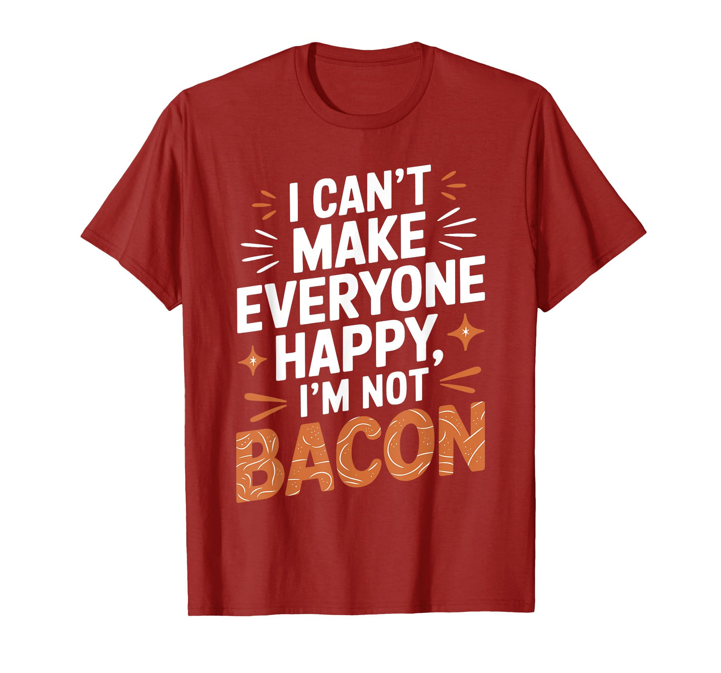 Funny Bacon Design For Men Women Adult Meat Pork Lover Bacon T-Shirt