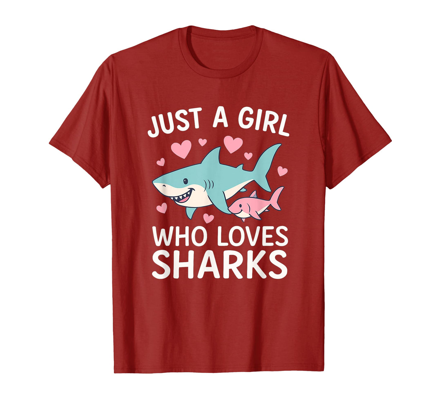 Just A Girl Who Loves Sharks - Wildlife Sea Lover T-Shirt