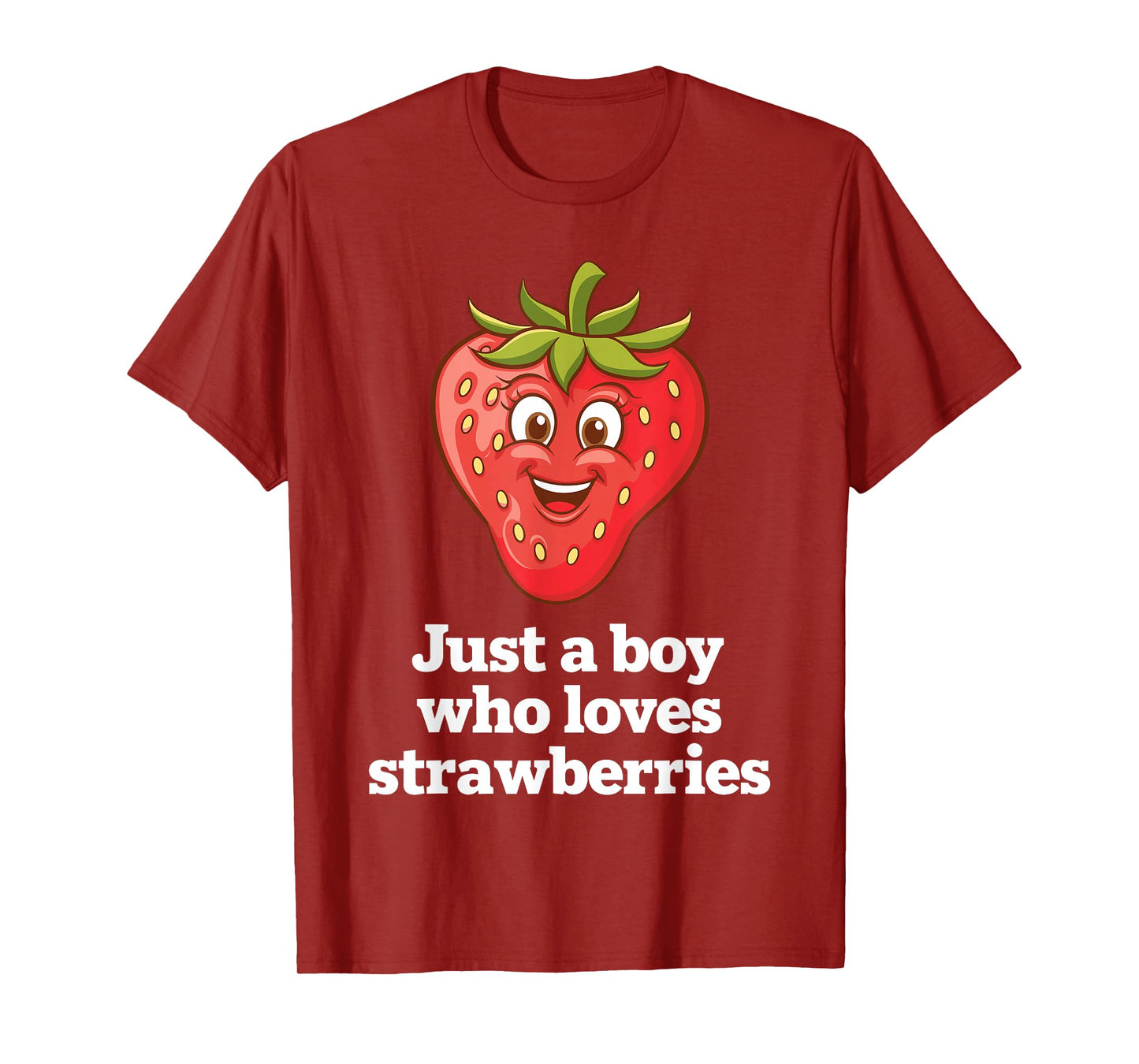 Funny Strawberry Design for Boys Men Fruit Strawberry Lover T-Shirt