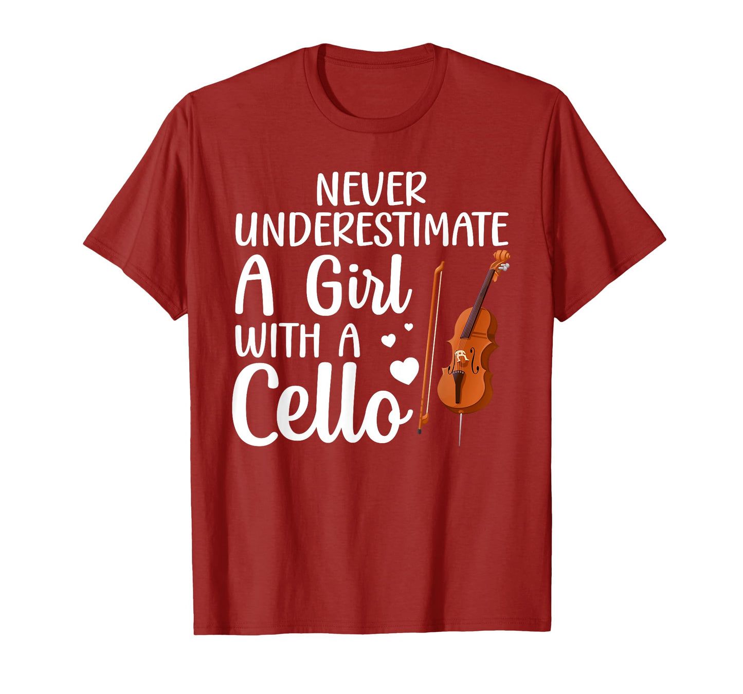 Funny Cello Art For Girls Women Kids Youth Cello Players T-Shirt
