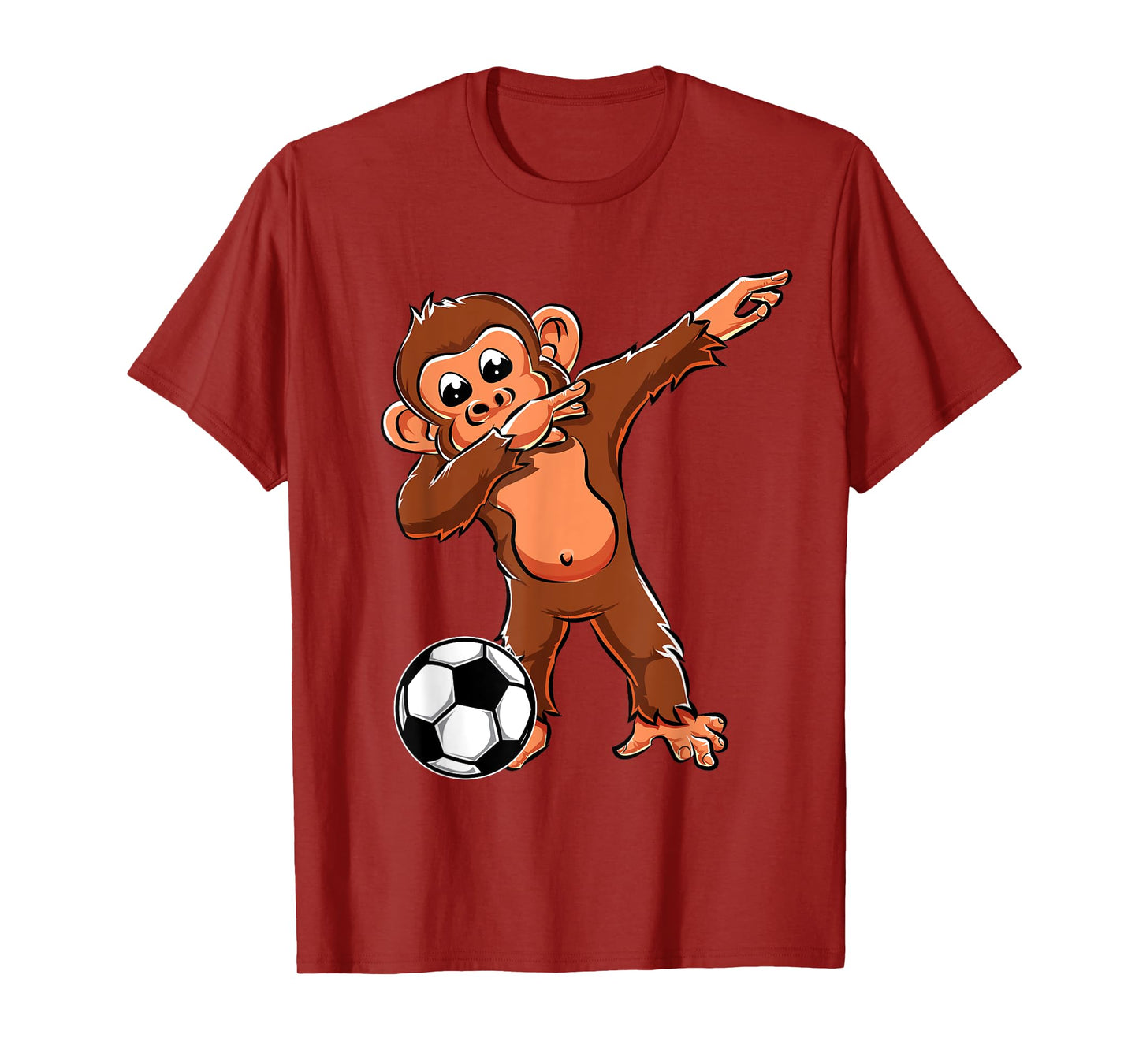 Cute Dabbing Monkey Lovers Dab Boys Girls Soccer Player Gift T-Shirt