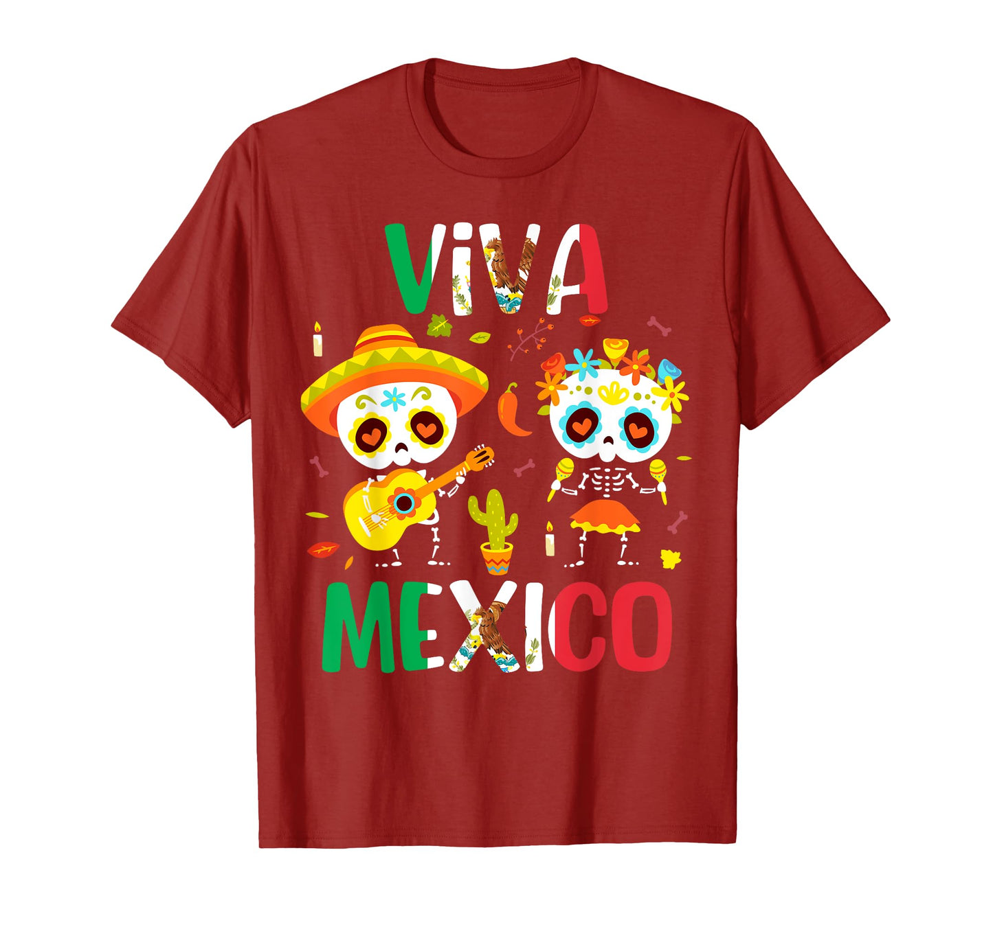 Viva Mexico Shirt Women Boys Girls Kids Mexican Flag Fiesta T-Shirt