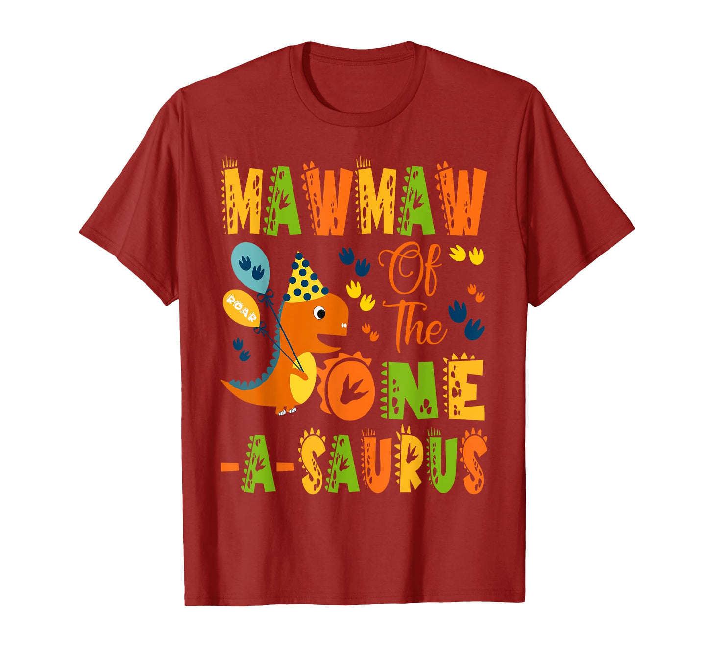 Mawmaw of The One-A-Saurus 1St Birthday Dinosaur Party T-Shirt