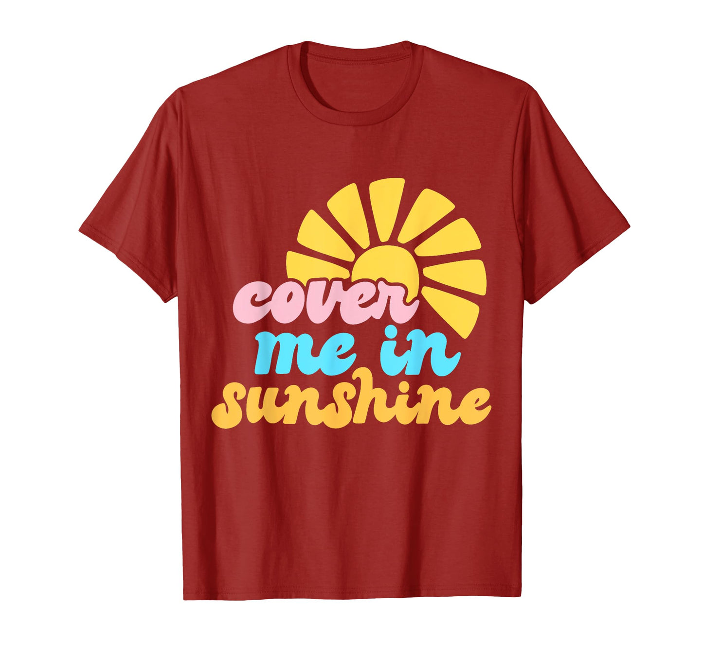 Groovy Summer Lover Cover Me In Sunshine Retro T-Shirt