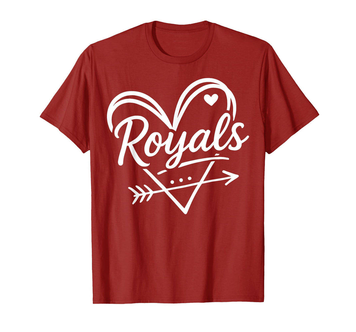 Retro Cute Royals Heart Arrow Design Gift For Men Women Kids T-Shirt