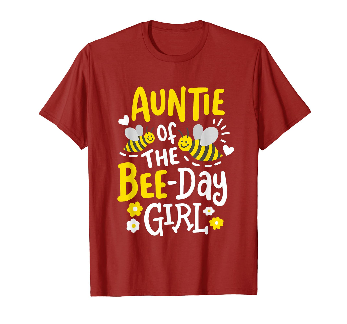 Auntie of the Bee-Day Girl Birthday Party Matching Family T-Shirt