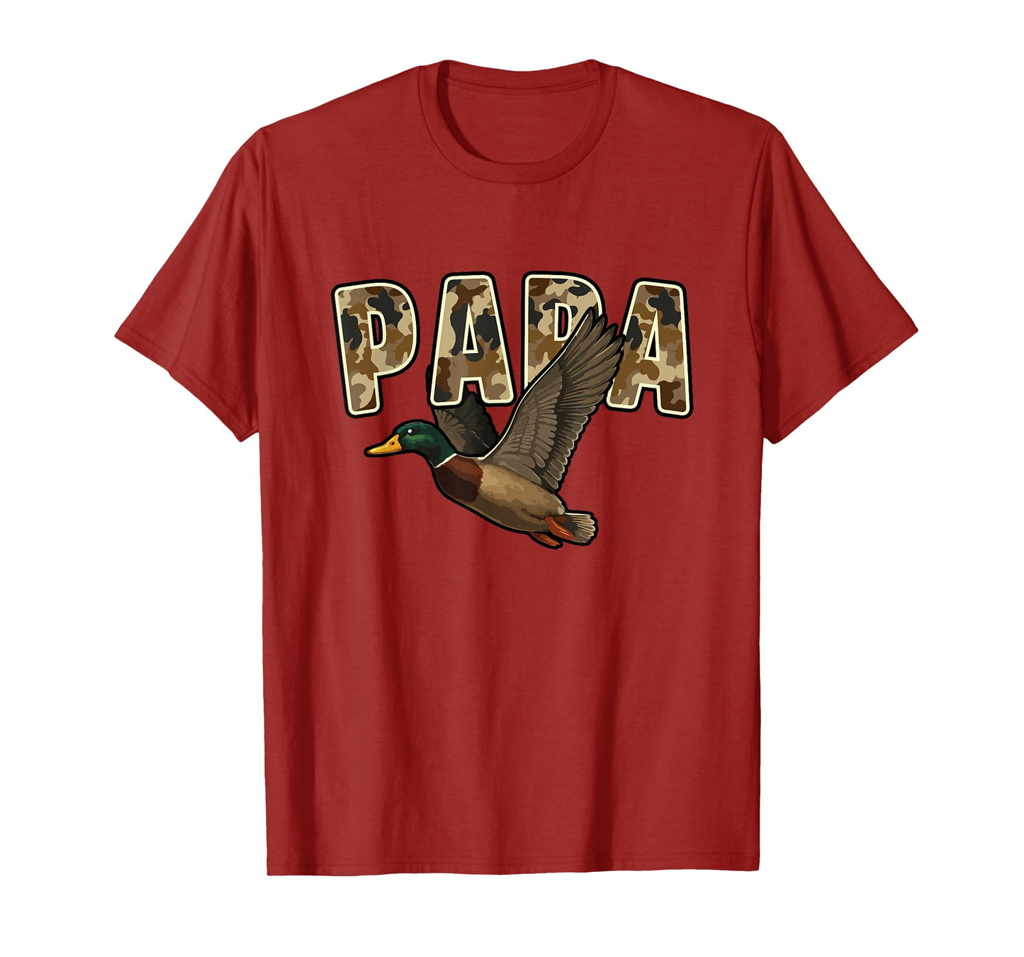 Camouflage Vintage Mallard Duck Retro Camo Hunting Papa T-Shirt