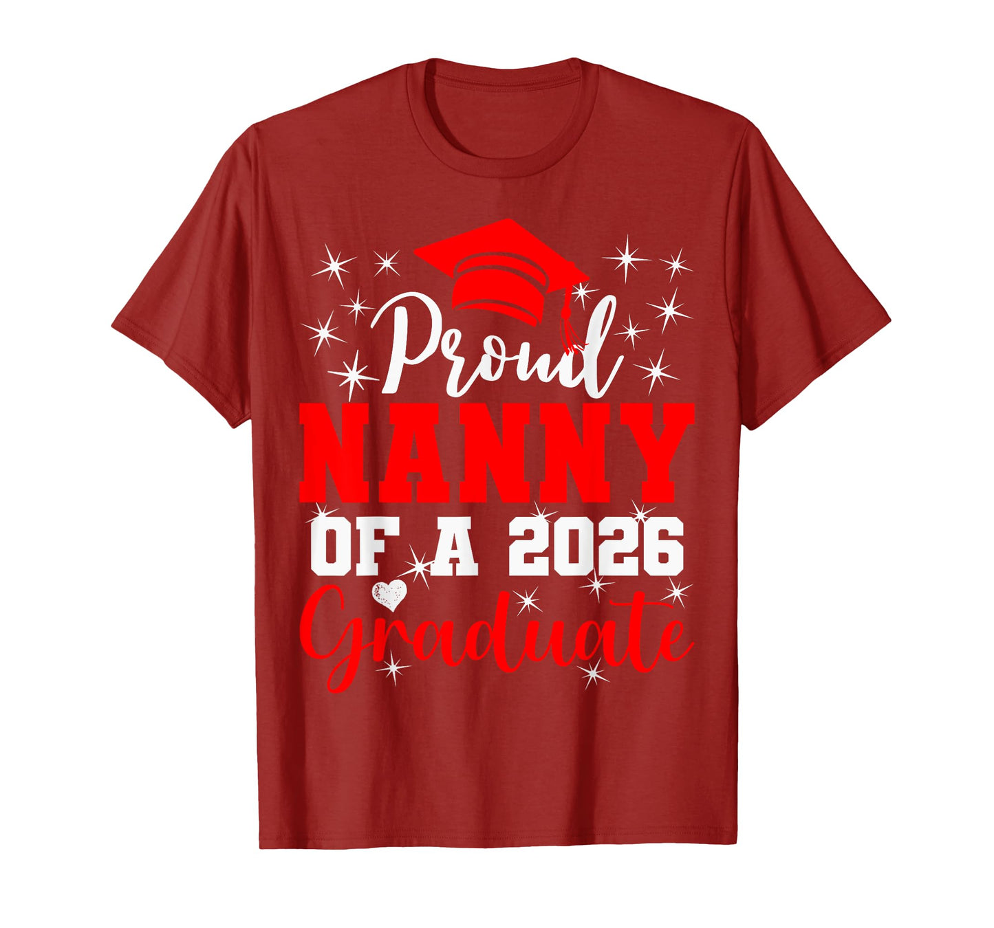 Super Proud Nanny of 2026 Graduate Senior Graduation Family T-Shirt