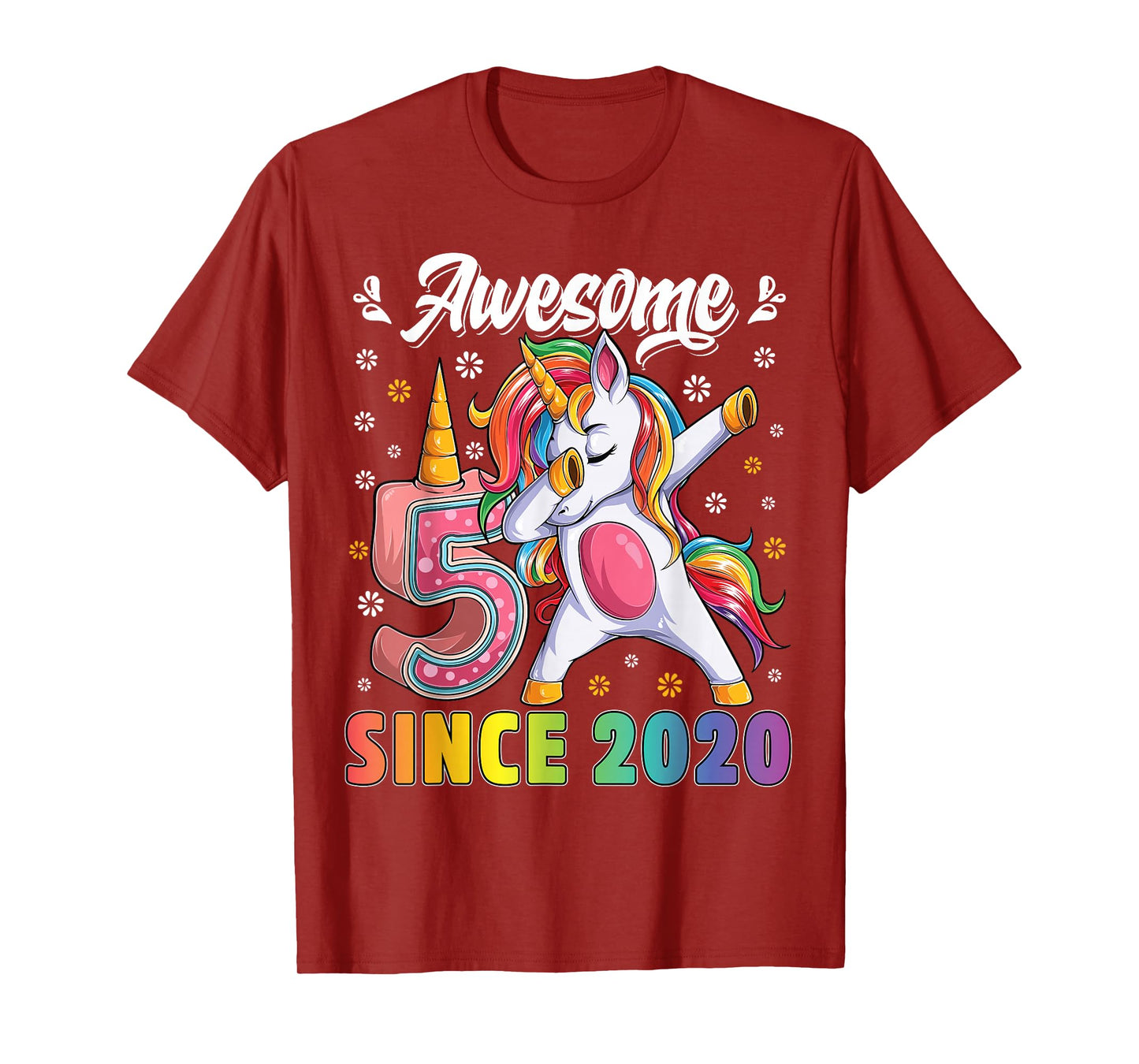 birthday girl shirt 5 years old unicorn 5th bday Girls party T-Shirt