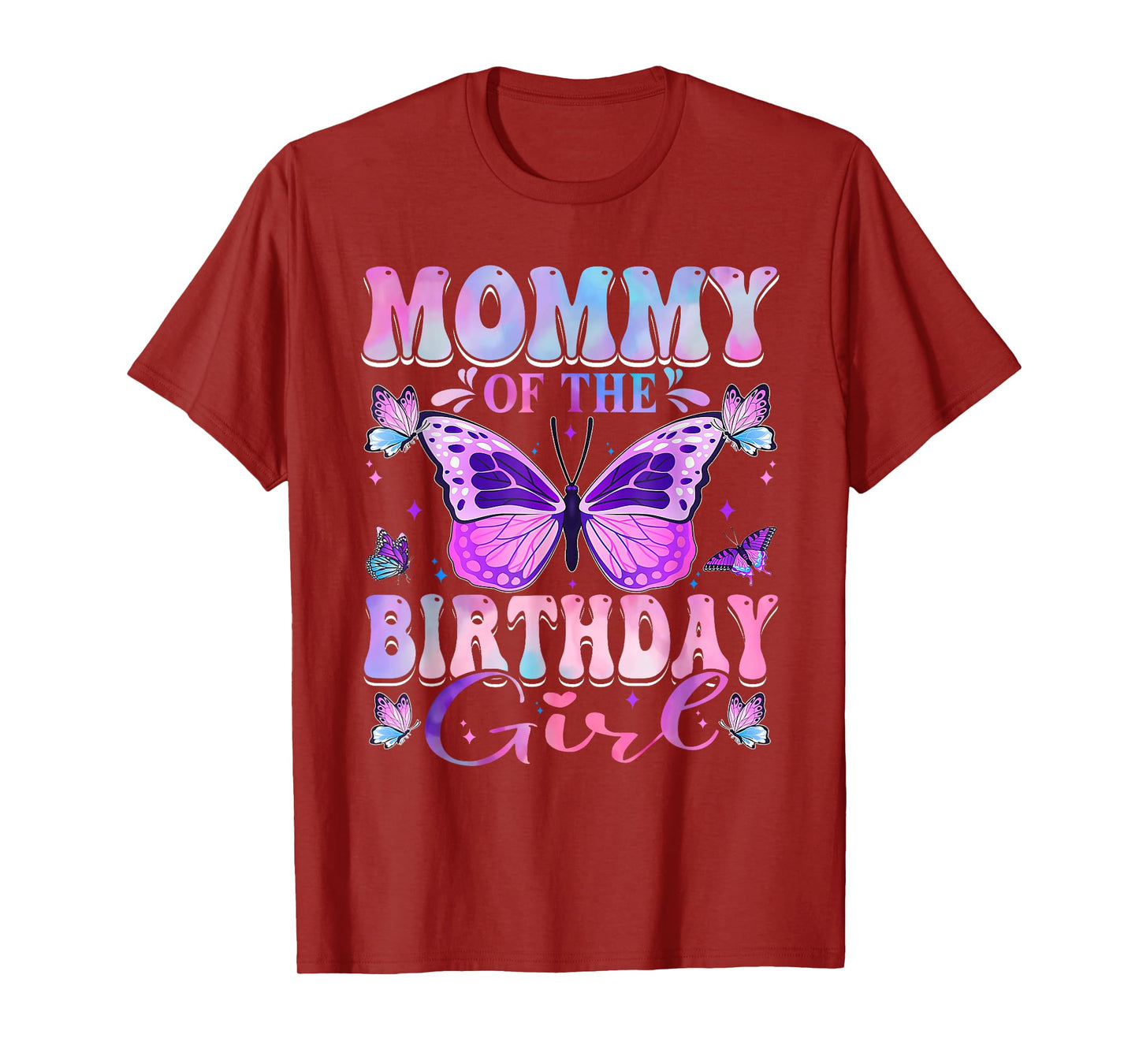 Mommy of The Birthday Girl Birthday Butterfly Matching T-Shirt