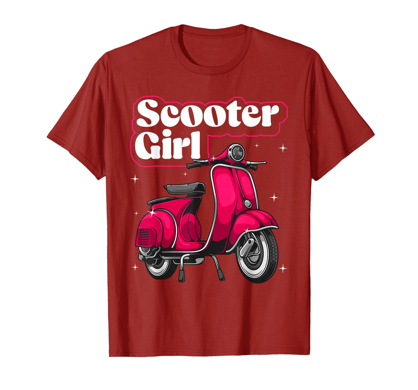 Funny Scooter Girl Art For Women Kids Scooter Life Lover T-Shirt