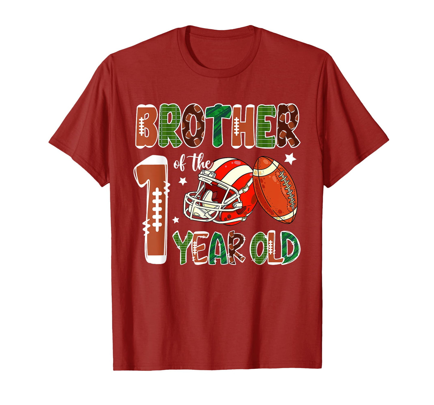 Brother Of The 1 Year Old Football Themed 1st Birthday Party T-Shirt