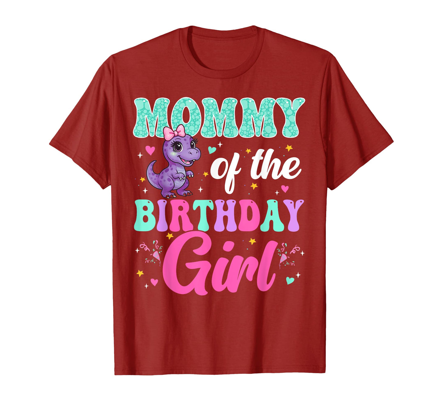 Mommy Of The Birthday Girl Dinosaur Party Family Matching T-Shirt