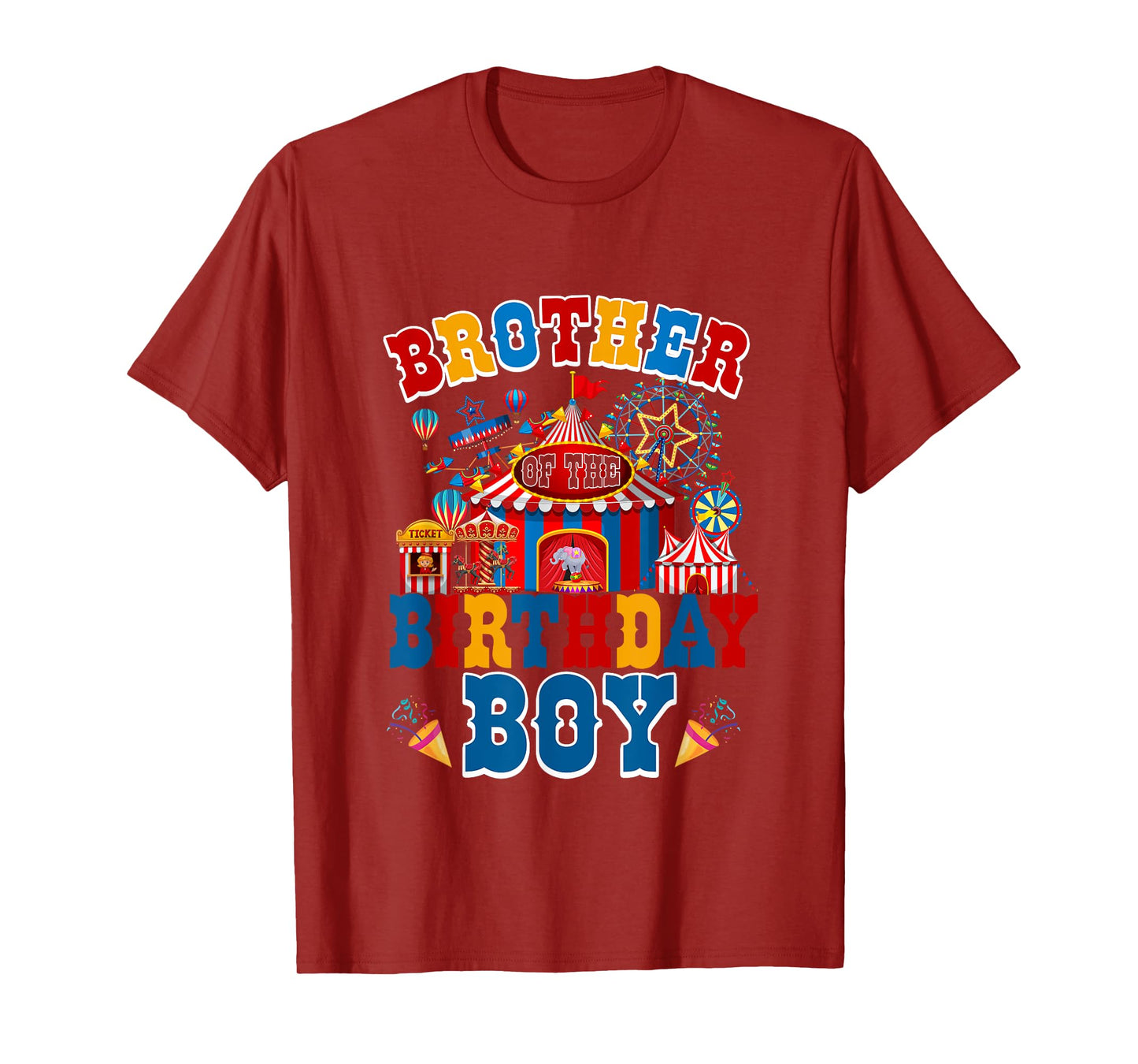 Brother of The Birthday for Boy Circus Carnival Theme Party T-Shirt