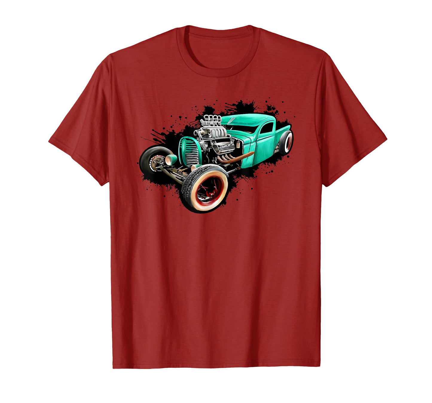 Rust Bucket Outline Funny Hot Retro Rod Diesel Cars Gift Men T-Shirt