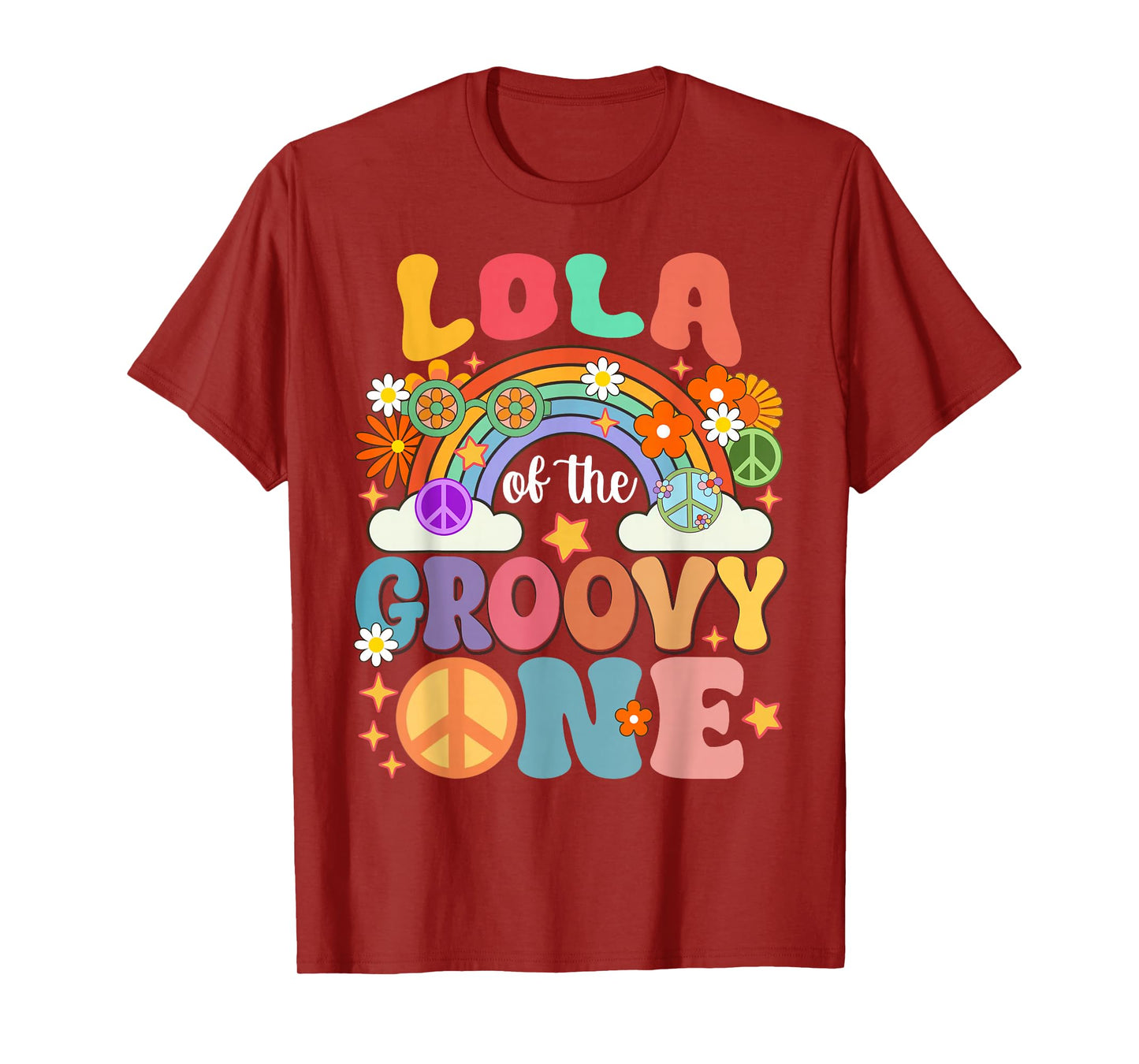 Retro Lola of Groovy One Matching Family 1st Birthday T-Shirt