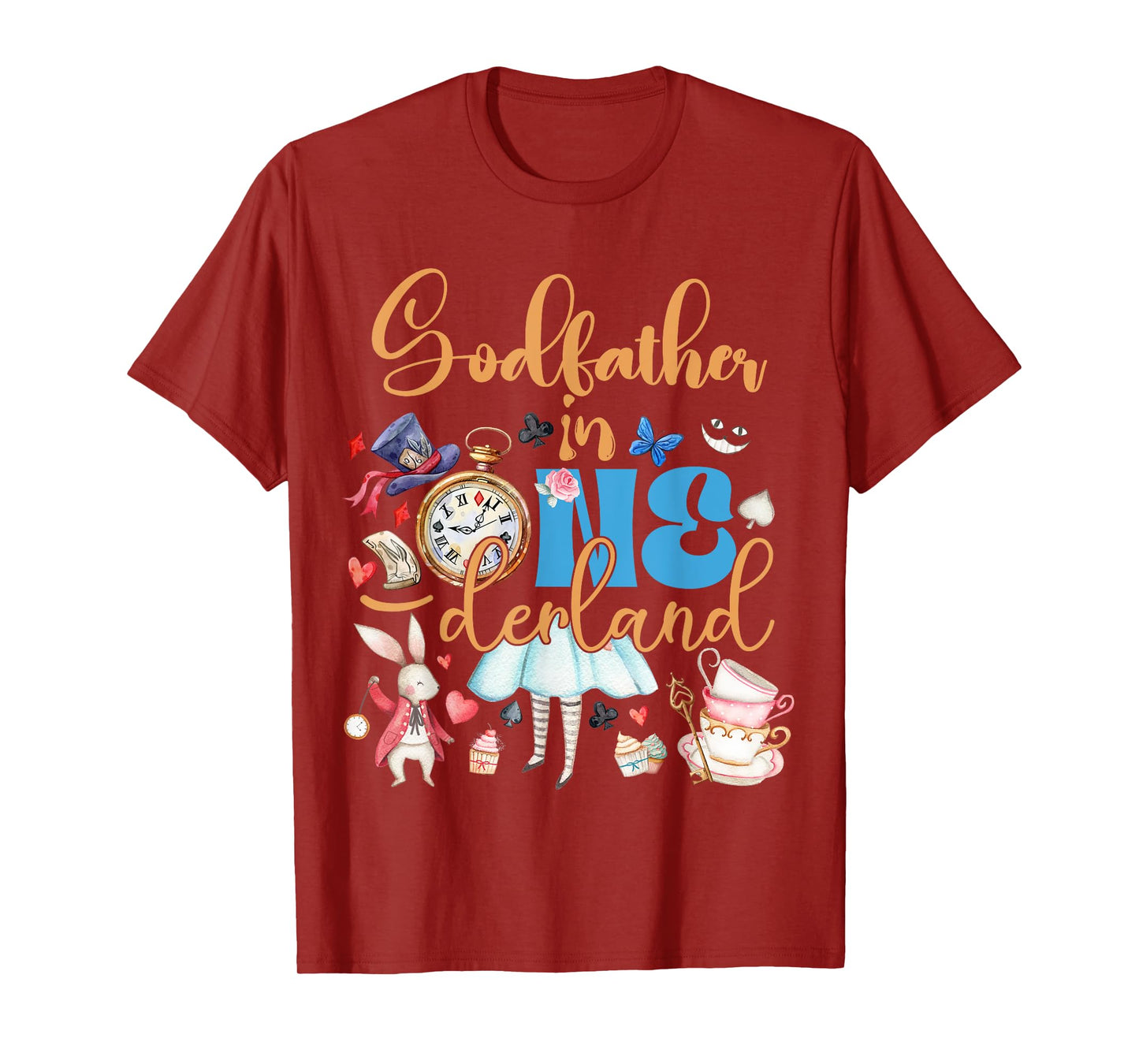 Alice Godfather in ONEderland Birthday Family T-Shirt