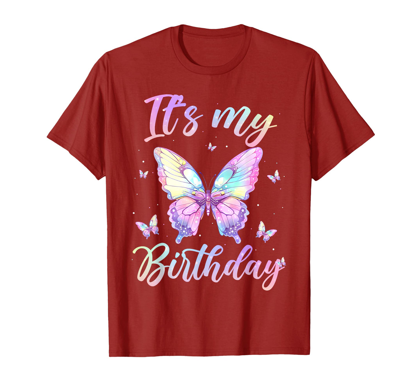It's My Birthday Butterfly Cute Birthday Girl Matching T-Shirt