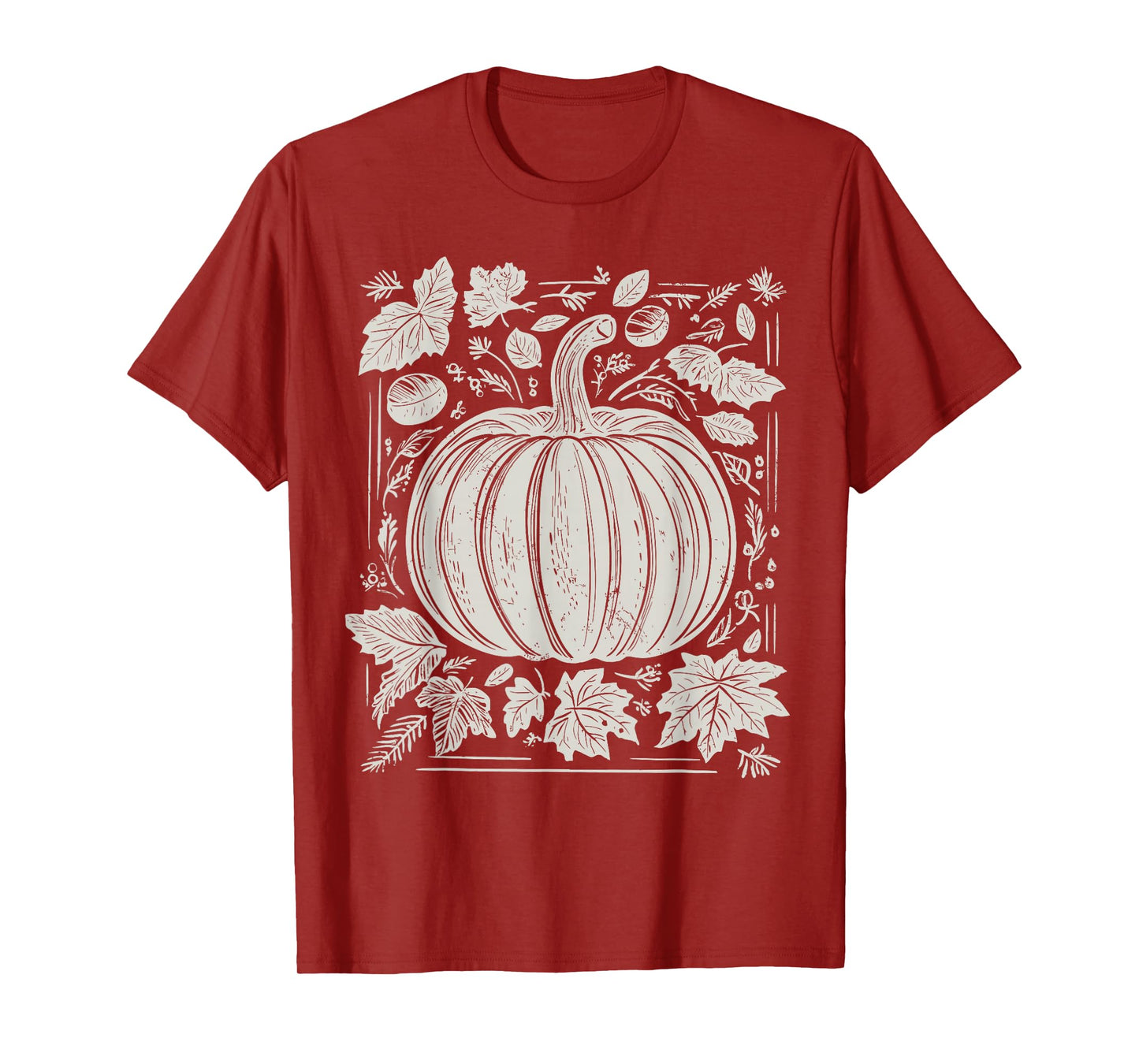 Wildflower Pumpkin Season Autumn Fall Leaves Thanksgiving T-Shirt
