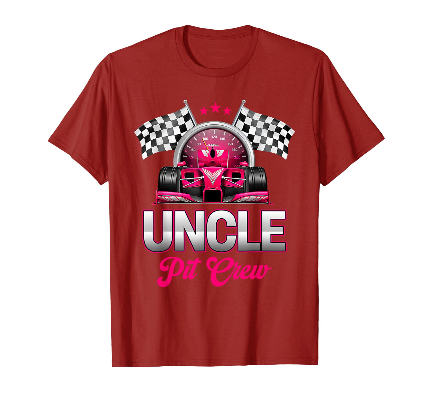 Uncle Pit Crew Race Car Birthday Girl Party Racing Family T-Shirt