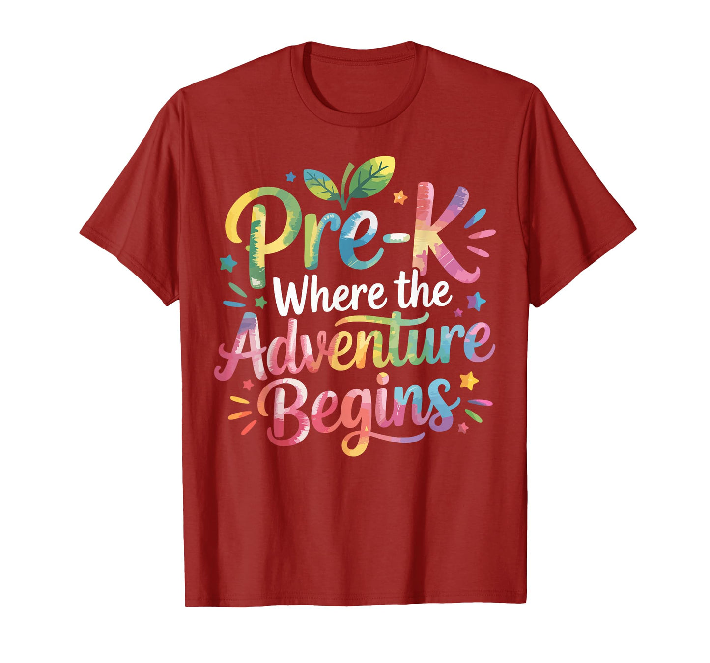 Pre-K Where The Adventure Begins Preschool Teachers Students T-Shirt