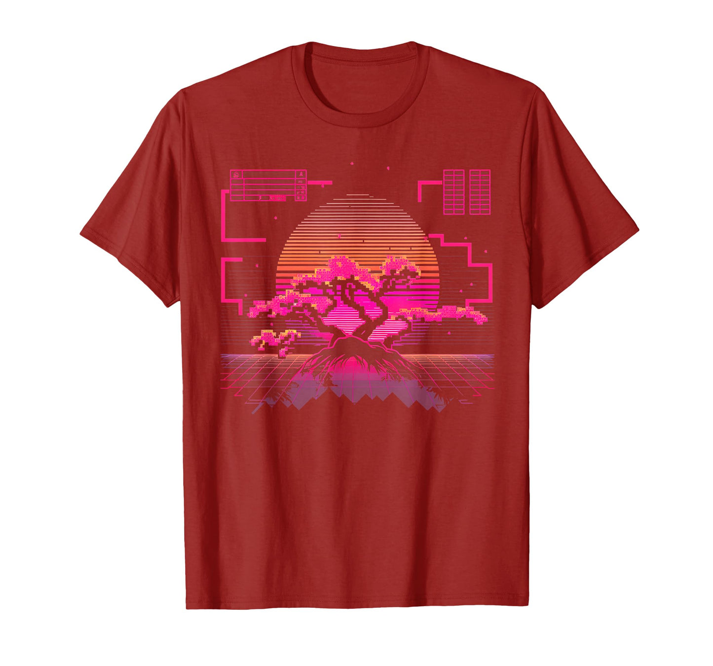 Cherry Blossom Japanese Japan Tokyo Vaporwave Synthwave 80s T-Shirt