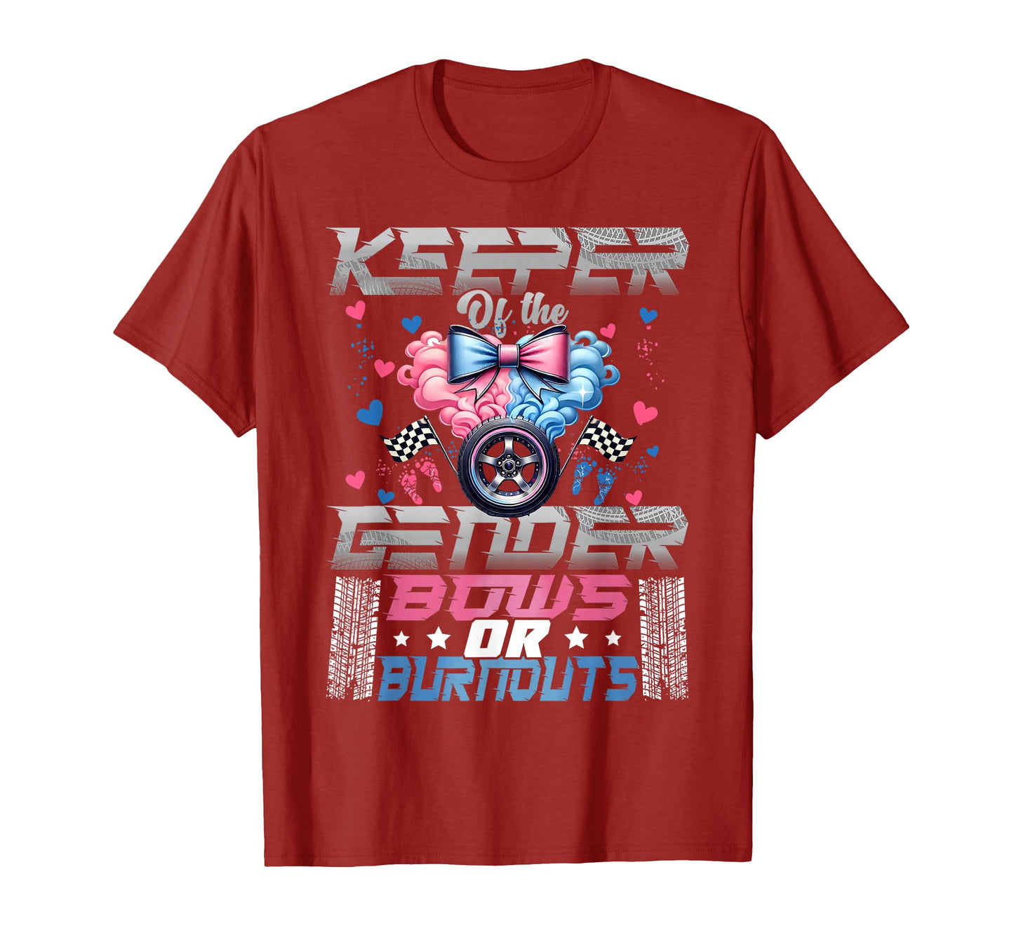 Keeper of The Gender Burnouts Or Bows Gender Reveal Party T-Shirt
