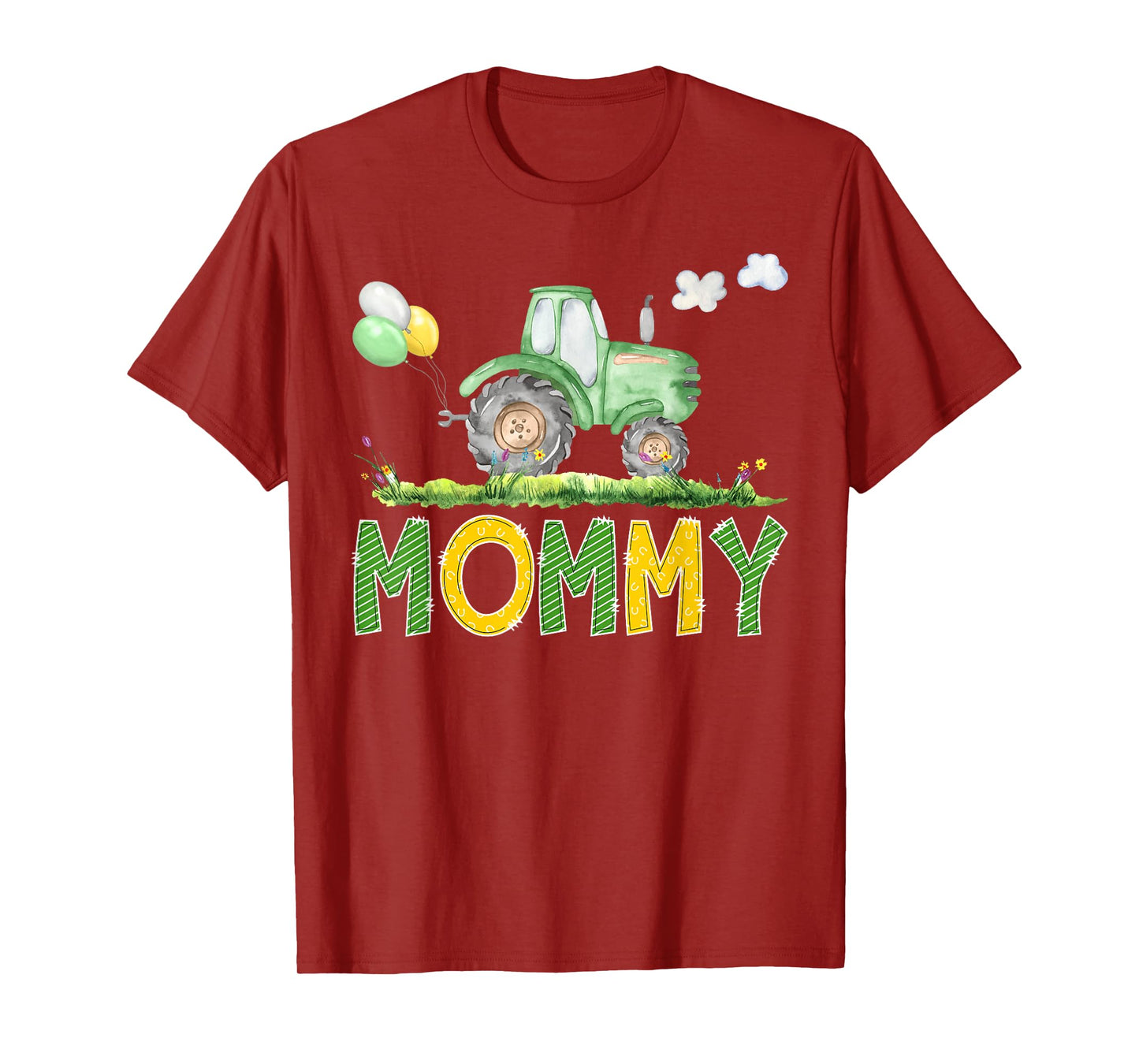 Funny Mommy Birthday Boy Tractor Farm Truck Matching T-Shirt