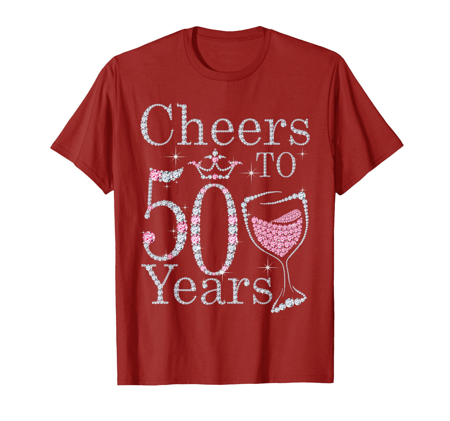 Cheers to 50 Years 1972 50Th Birthday Gift For Womens T-Shirt
