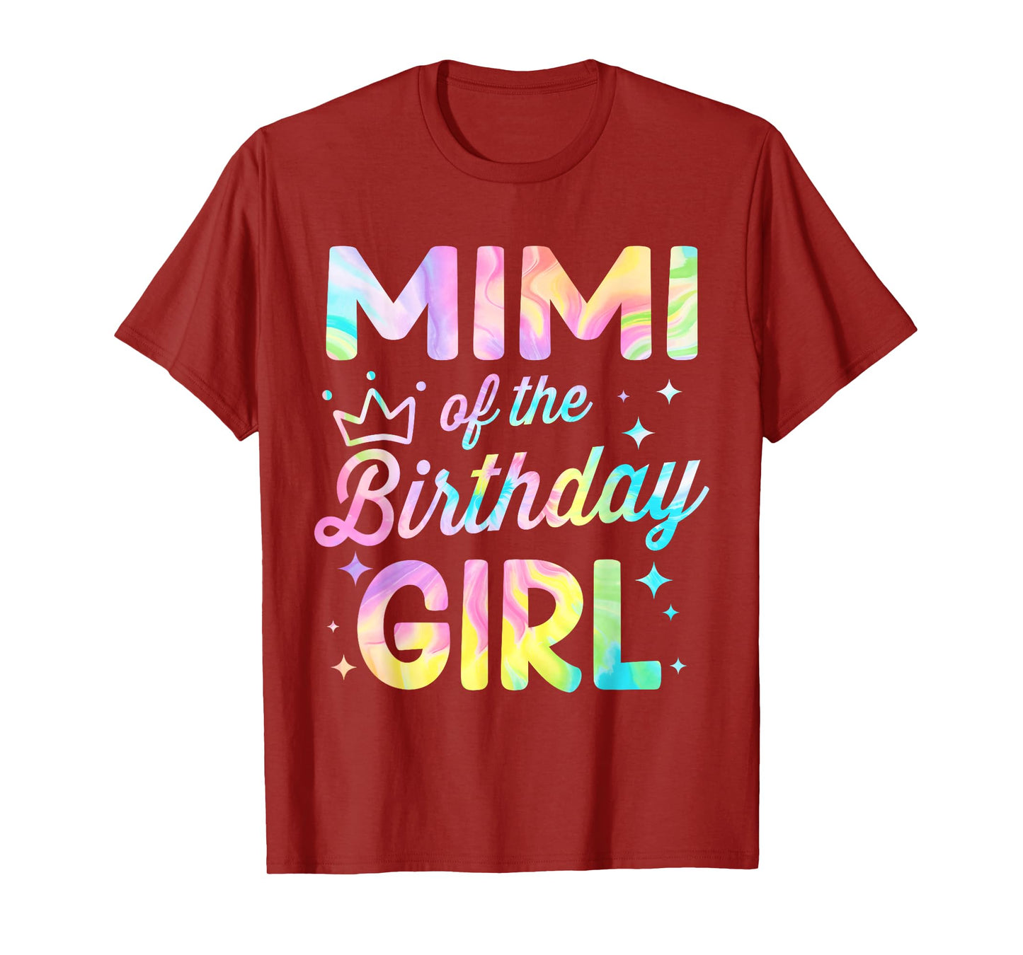 Mimi Of The Birthday Girl Tie Dye Girl Bday Party T-Shirt