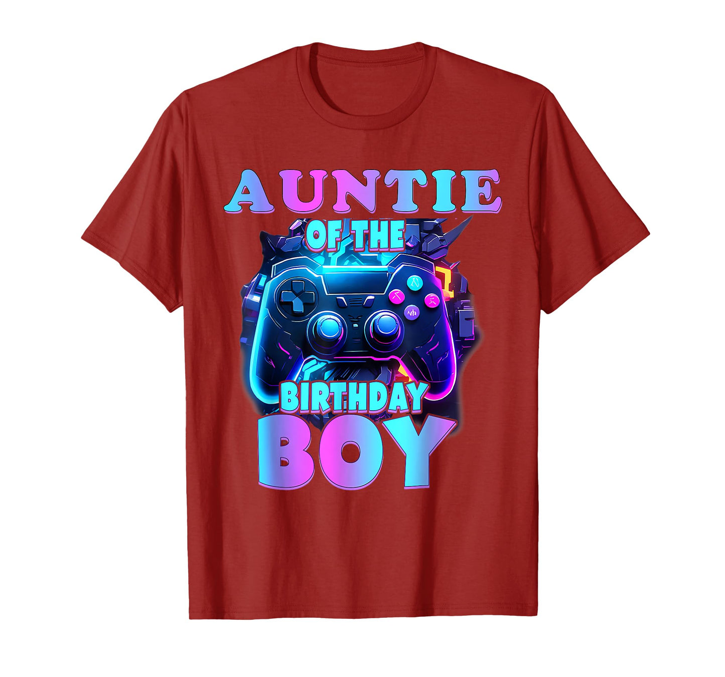 Auntie of the Birthday Boy Matching Video Game Birthday T-Shirt