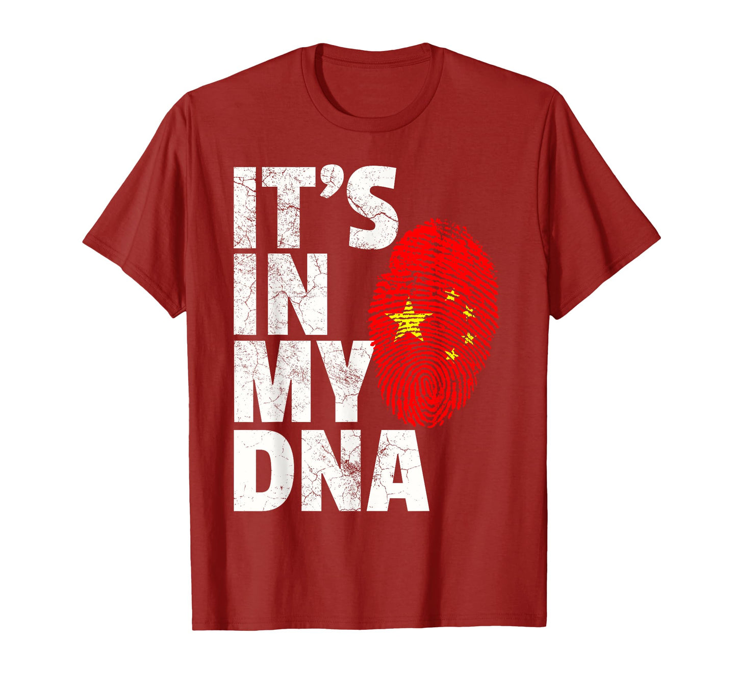 IT'S IN MY DNA Chinese China Flag Pride Mens Womens Gift T-Shirt