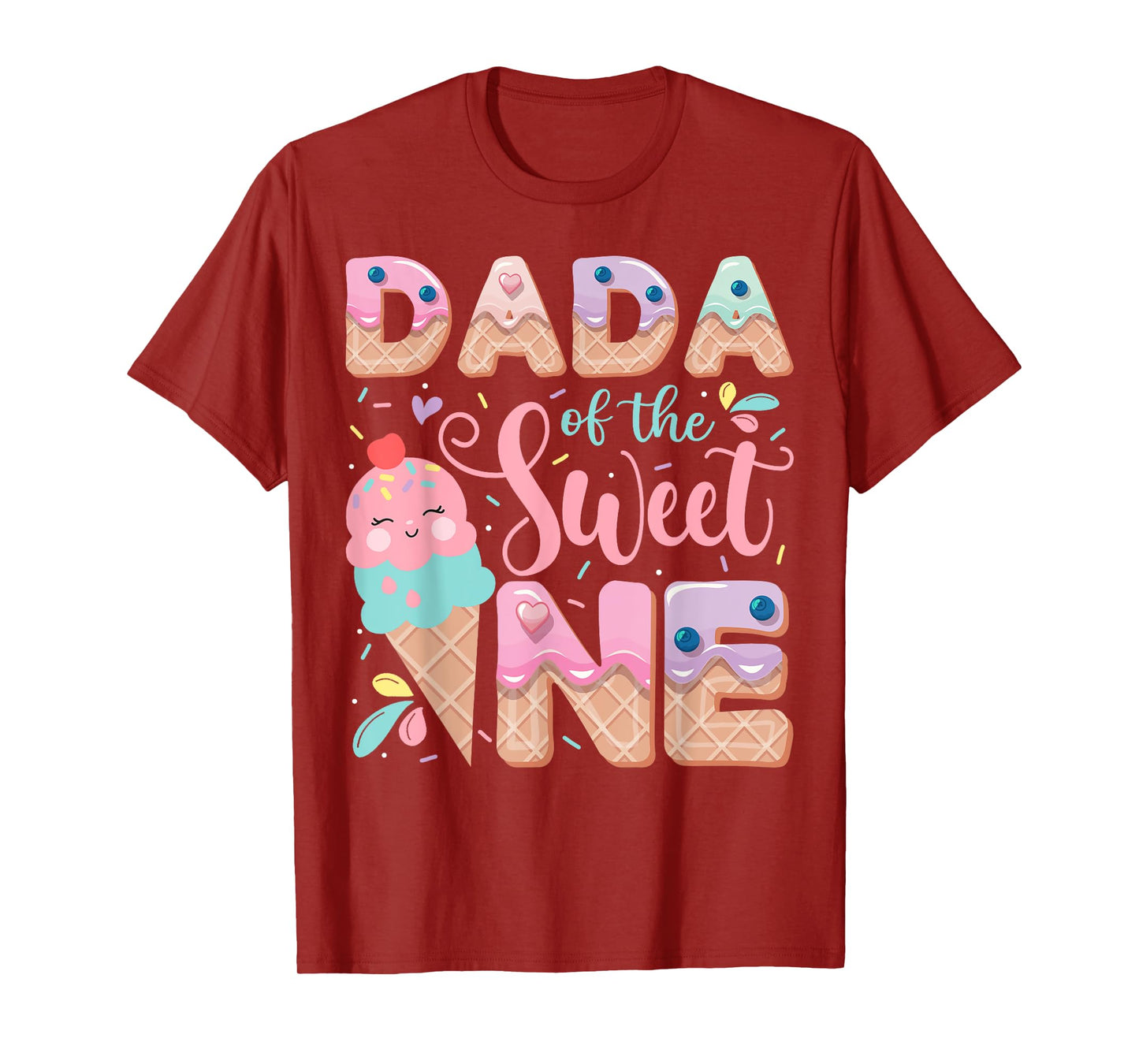 Dada Of The Sweet One Ice Cream 1St Birthday Party T-Shirt