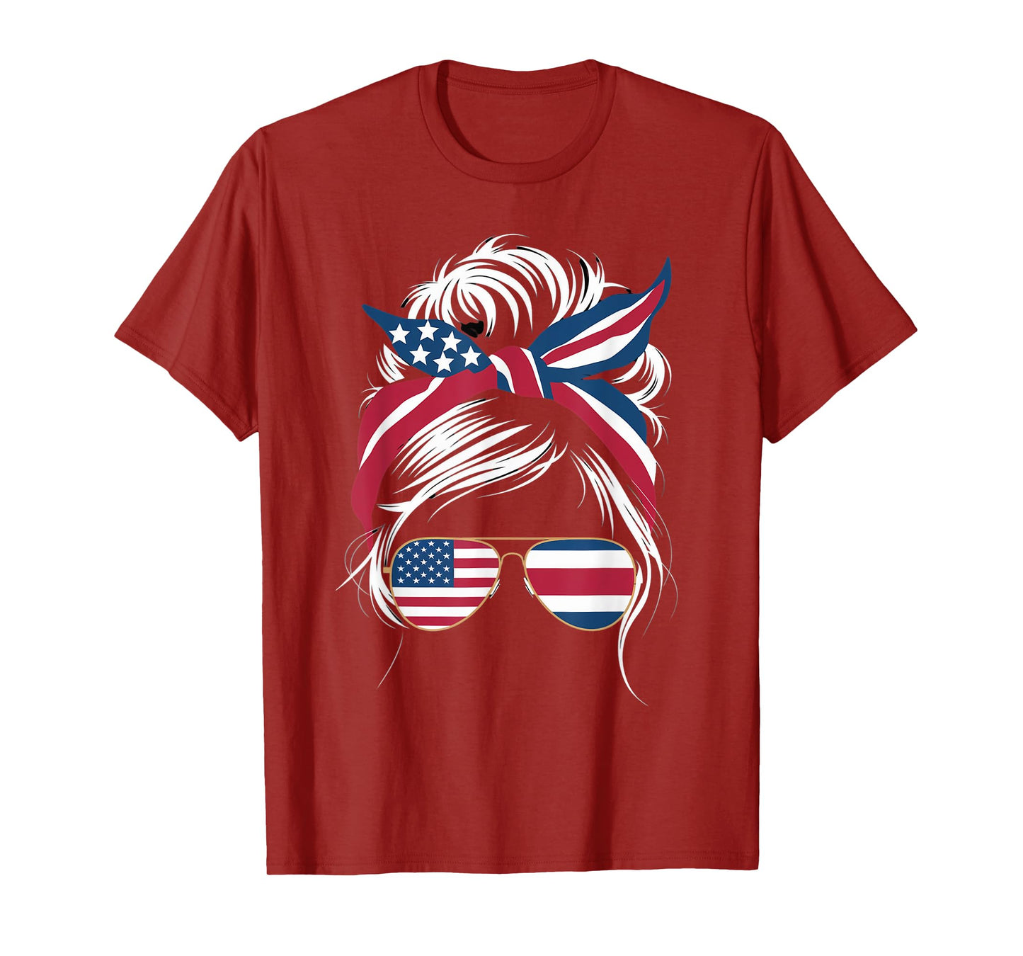 Tropical Pura Vida Messy Hair Bun USA American Costa Rica T-Shirt