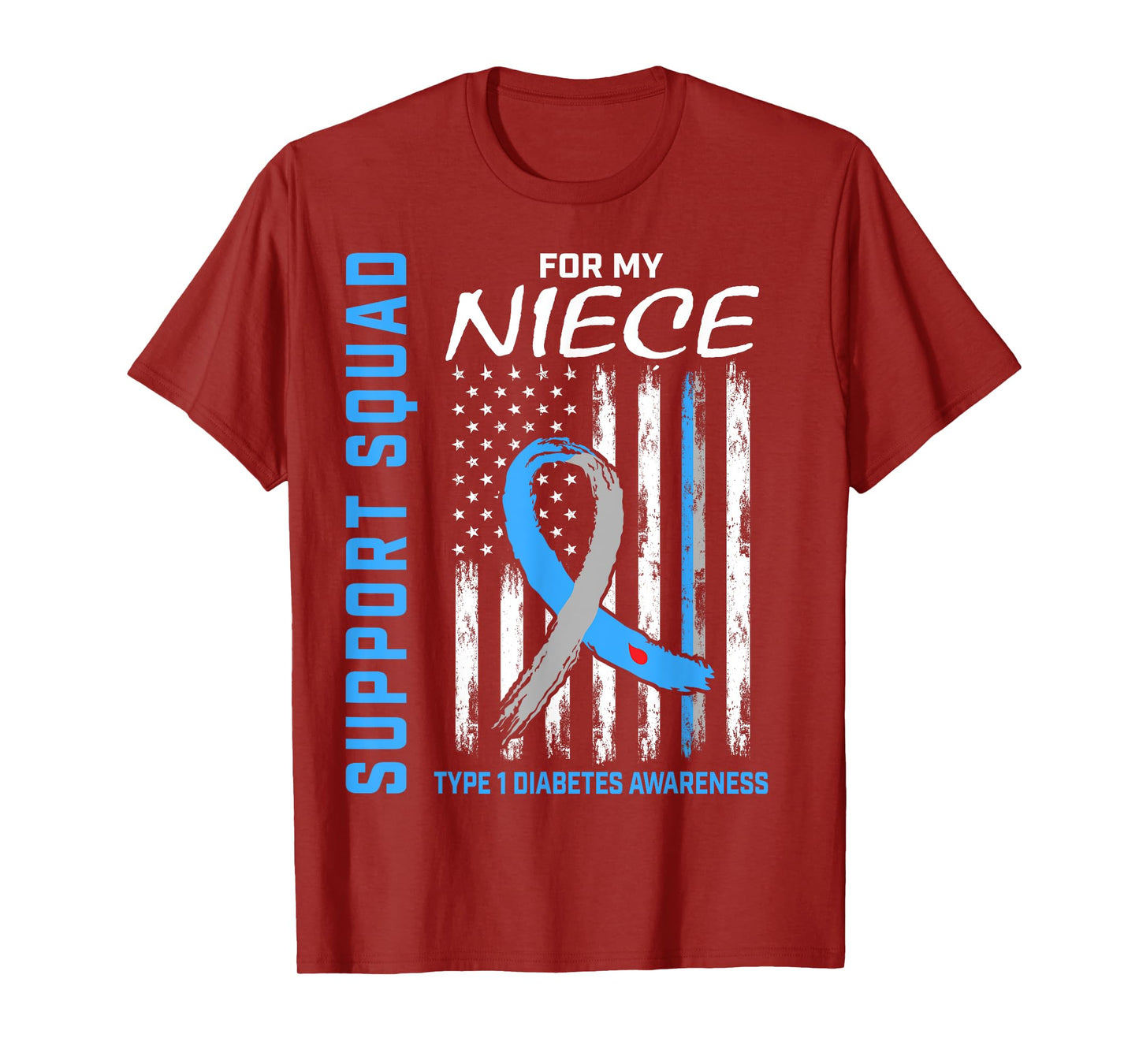 T1D Shirt Type 1 Diabetes Shirt Niece Support Squad Shirts T-Shirt