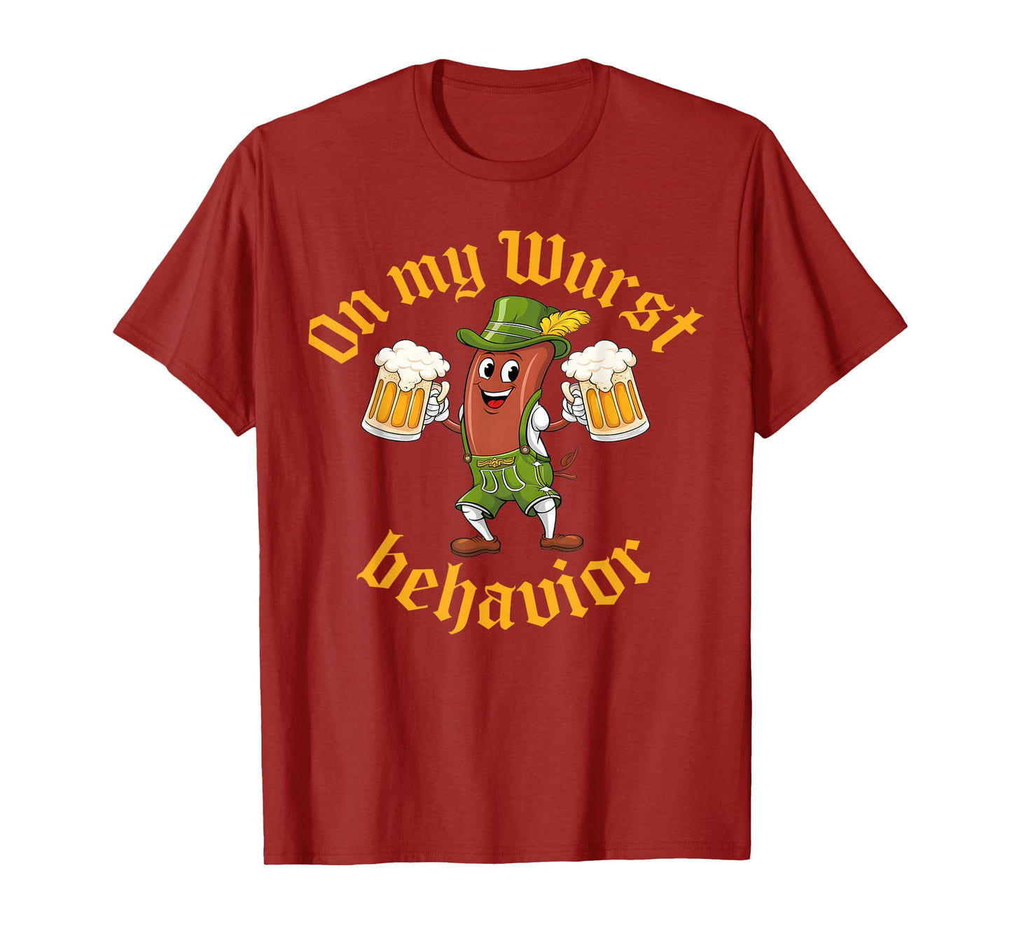 Oktoberfest Sausage Costume Funny German Beer Lover Outfit T-Shirt