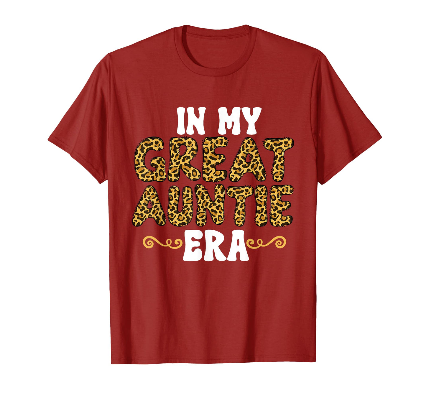 Groovy Leopard Pattern Great Aunt In My Great Auntie Era T-Shirt