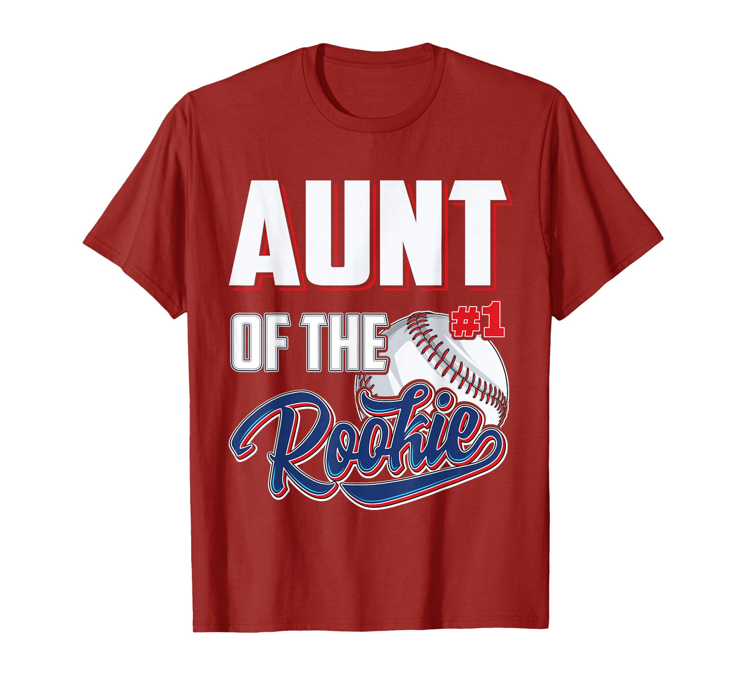 Aunt of Rookie 1 Years old Team 1st Birthday Baseball T-Shirt