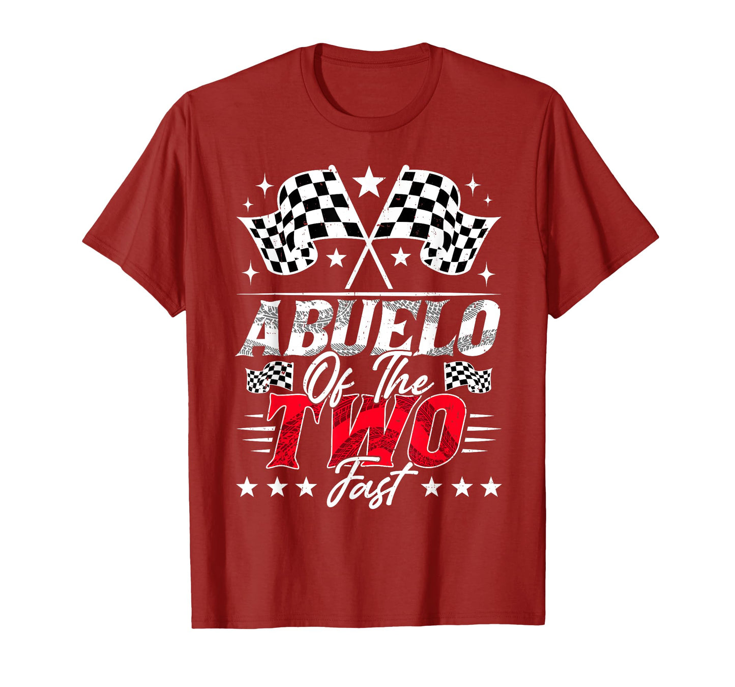 Abuelo Of The Two Fast Second Birthday Racing Car Family T-Shirt