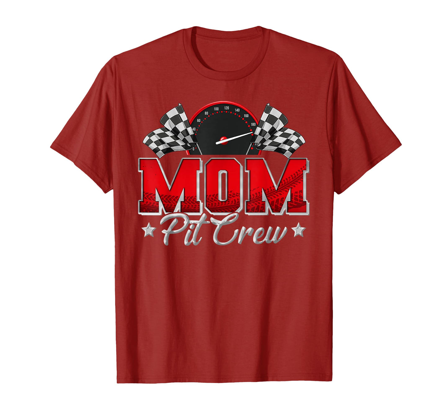 Pit Crew Race Car Racing Mom Family Birthday Party Gift T-Shirt