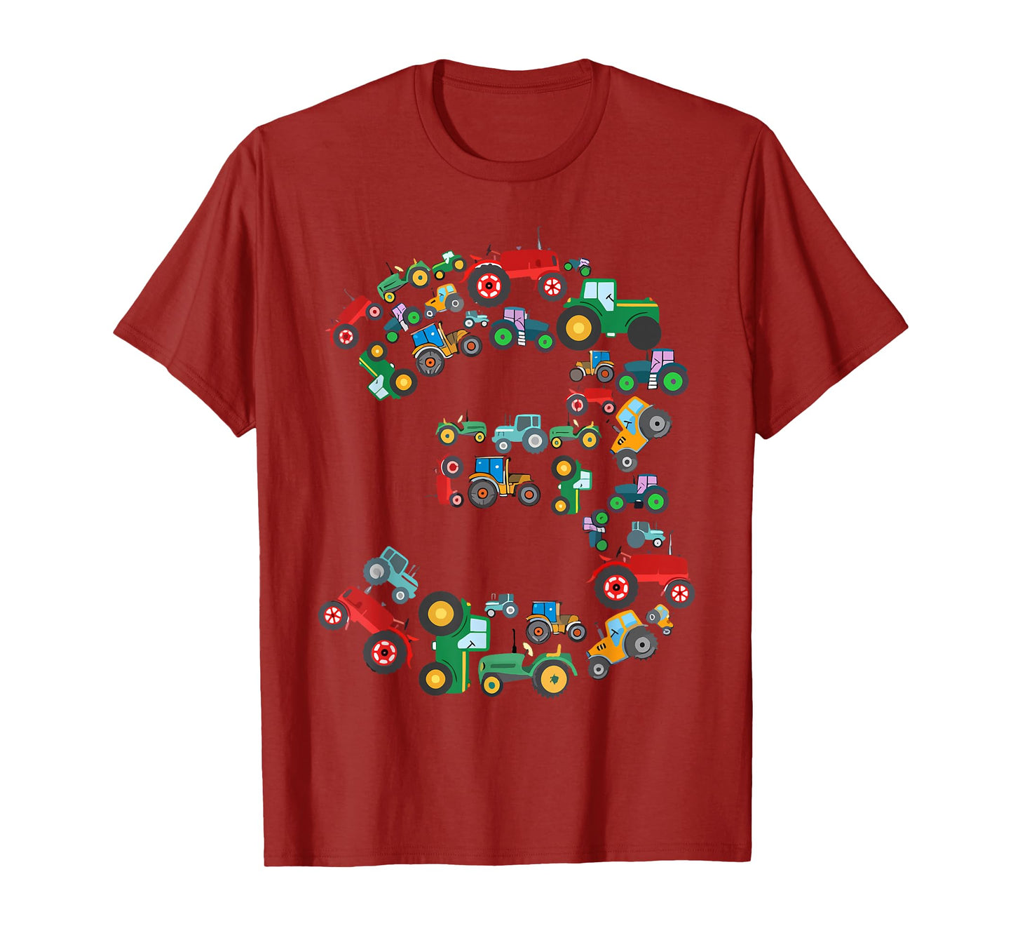 Tractors 3 Years Old 3rd Farm Birthday Theme Party Matching T-Shirt