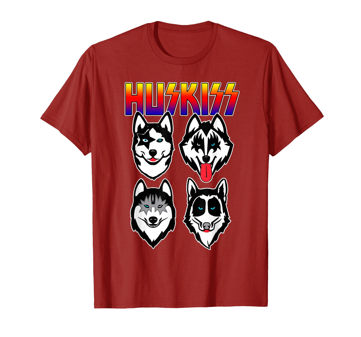 Huskiss Funny Dogs Puppy Rock Rockin Gift For Husky Lover T-Shirt