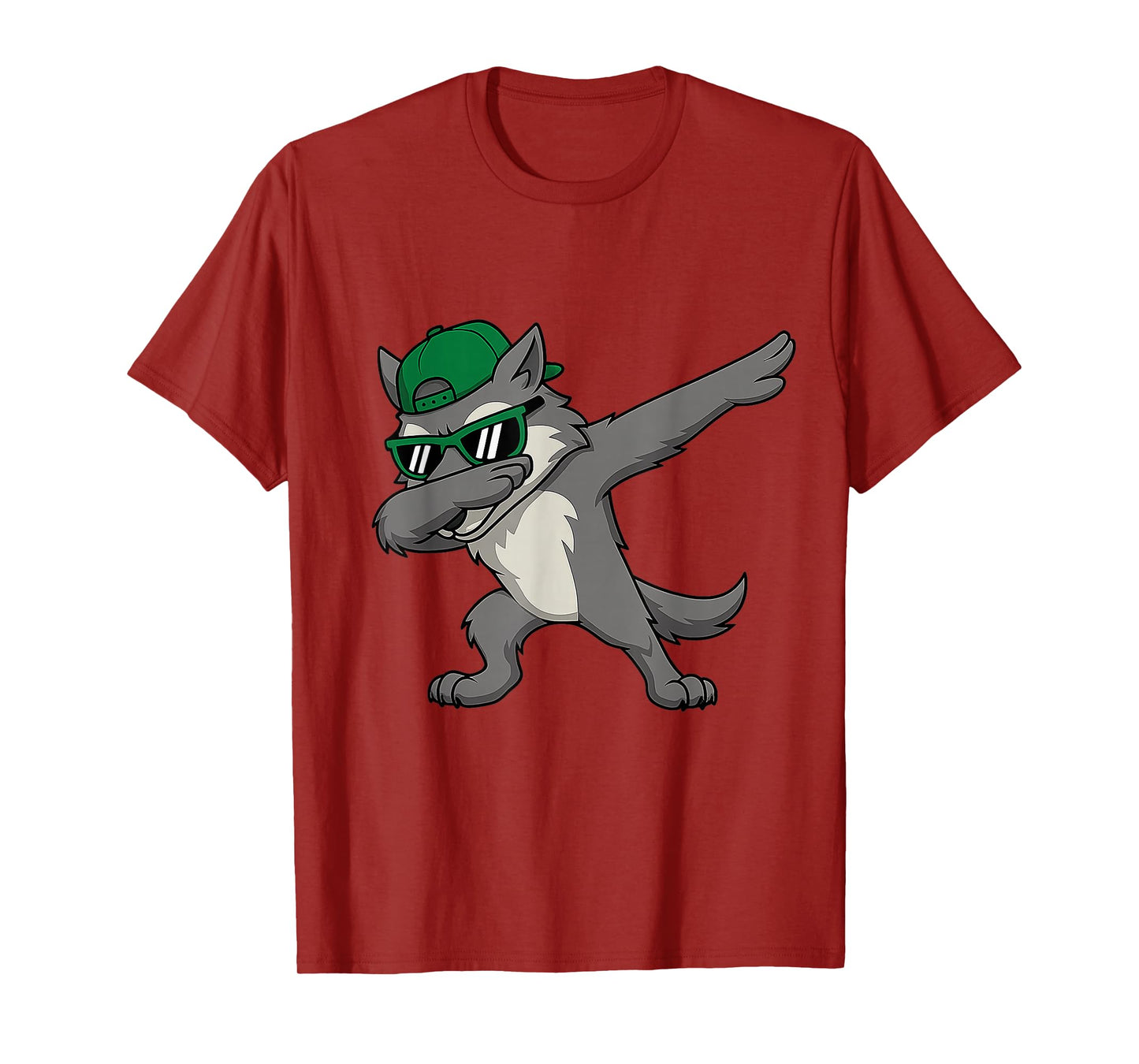 Cool Wolf Dab Funny Animal Meme Gifts for Men Women Boy Kid T-Shirt