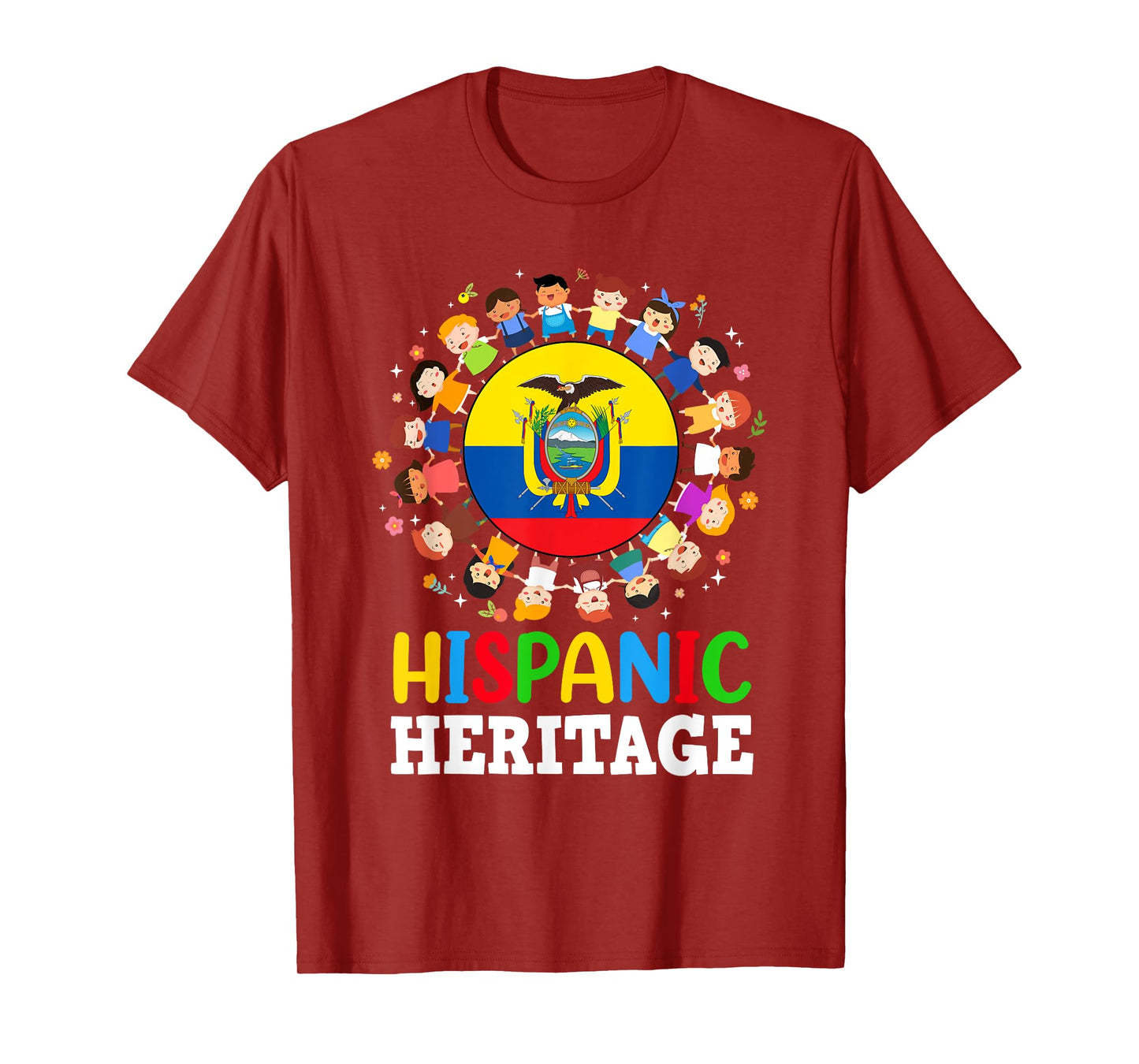 Hispanic Heritage Month Ecuadorian Flag Ecuador Boys Girls T-Shirt