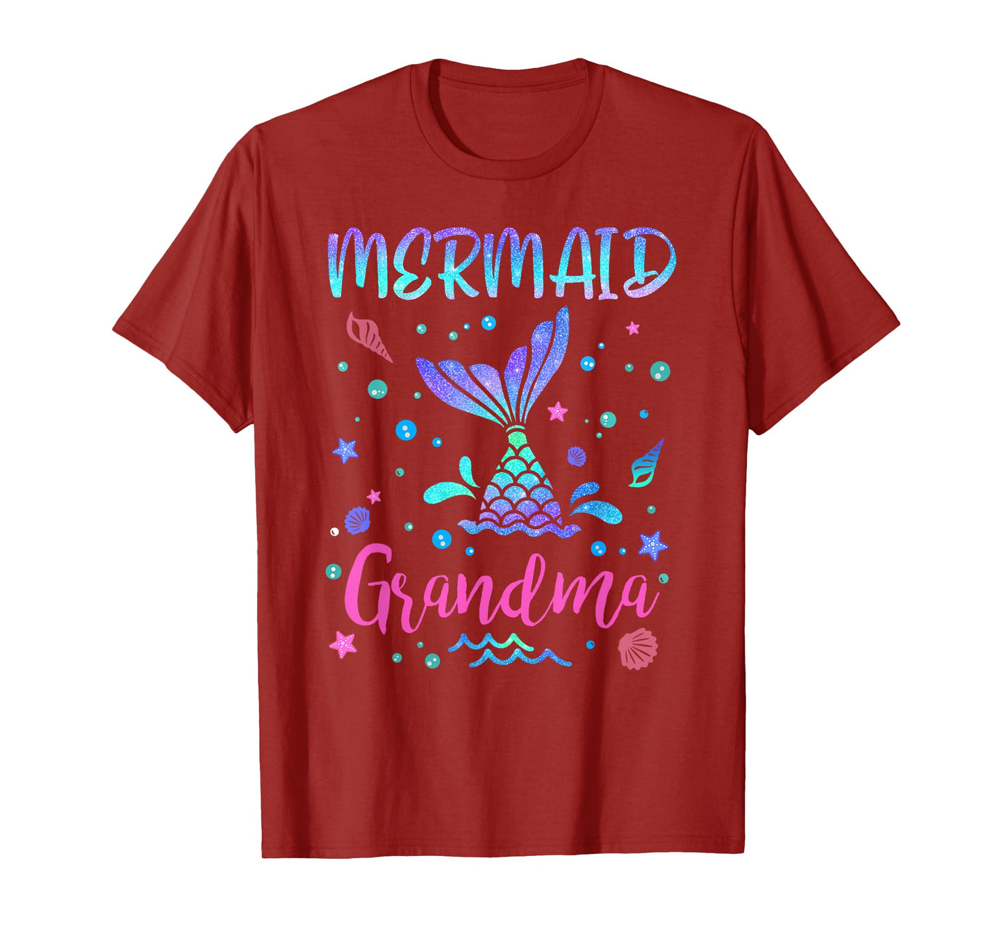 Birthday Mermaid Grandma Matching Family Bday Party Squad T-Shirt