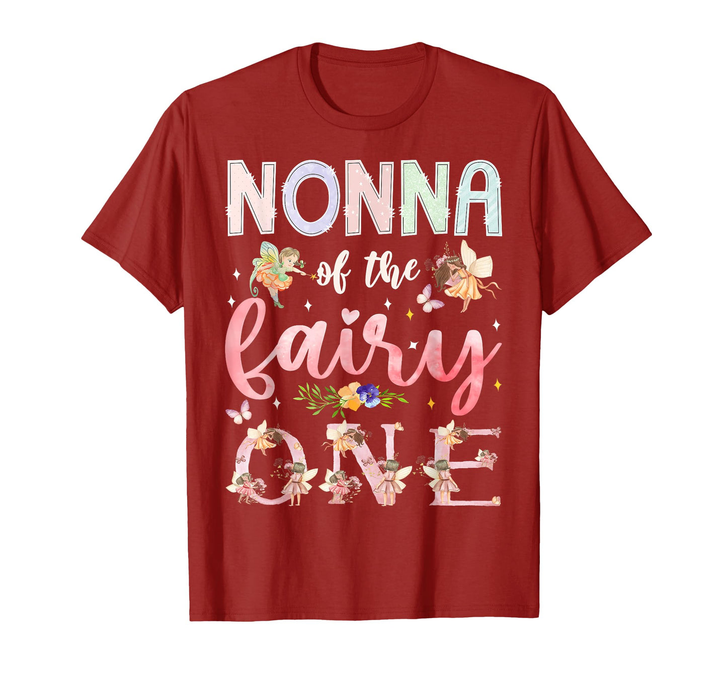 Nonna Of The Fairy One 1St Birthday Girl Family Matching T-Shirt