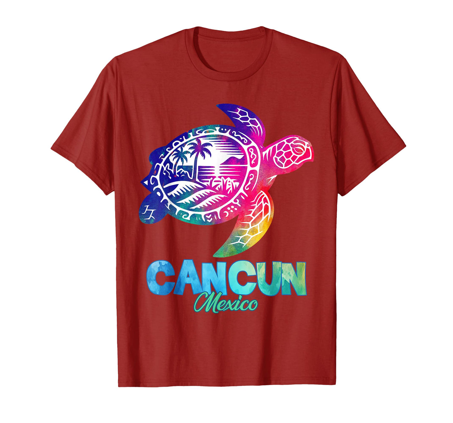 Cancun Mexico Turtle Tie Dye Summer Vacation Gifts Souvenir T-Shirt