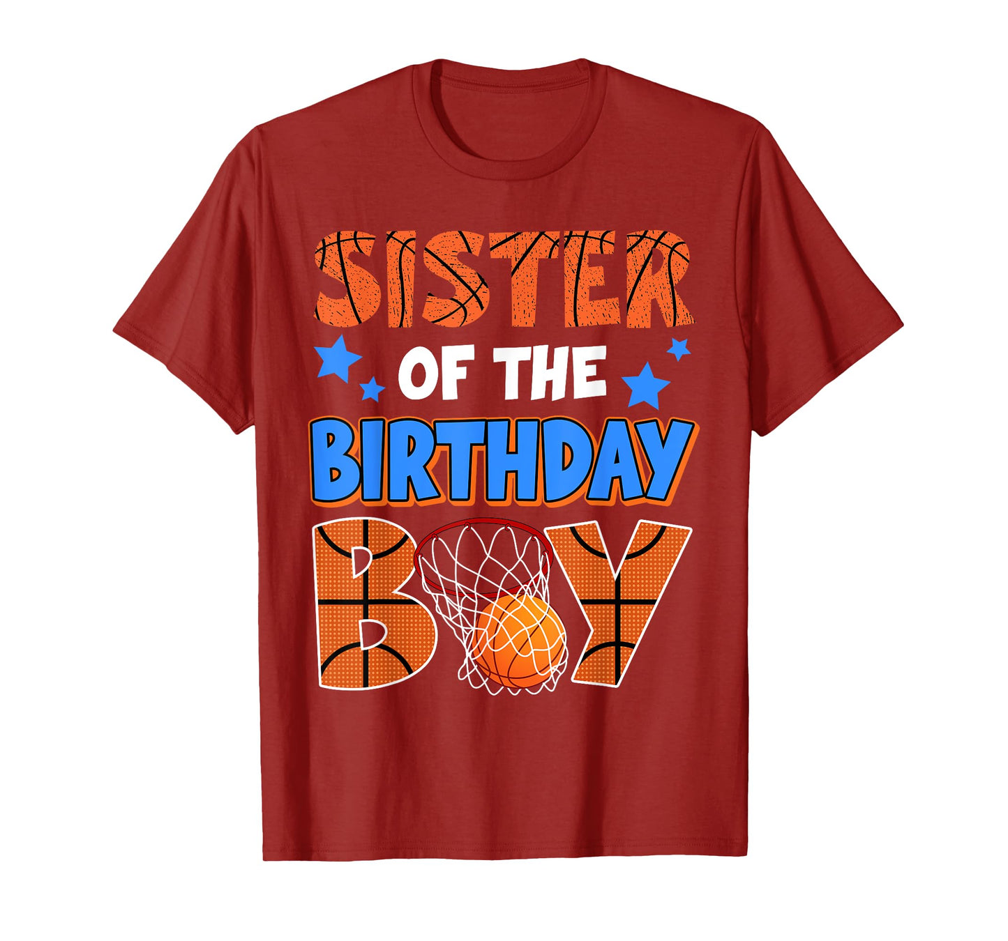 Basketball Sister Of The Birthday Boy Family Matching T-Shirt